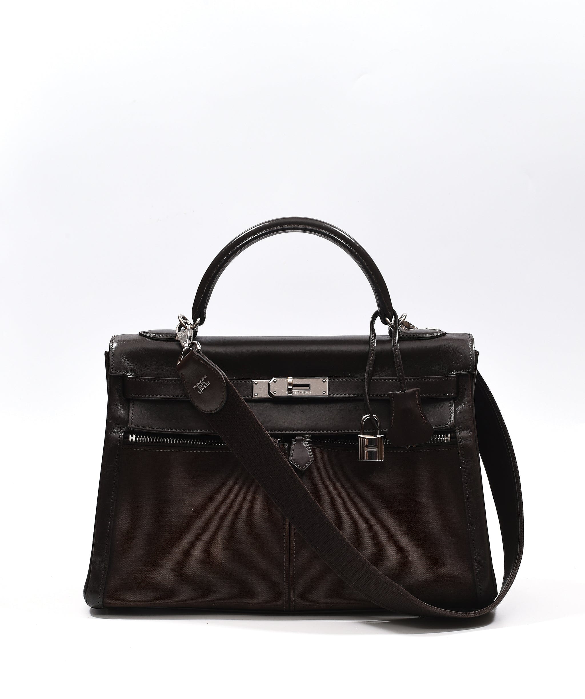 Hermès Hermes Kelly Lakis 32 Chocolate PHW #i SKC1005