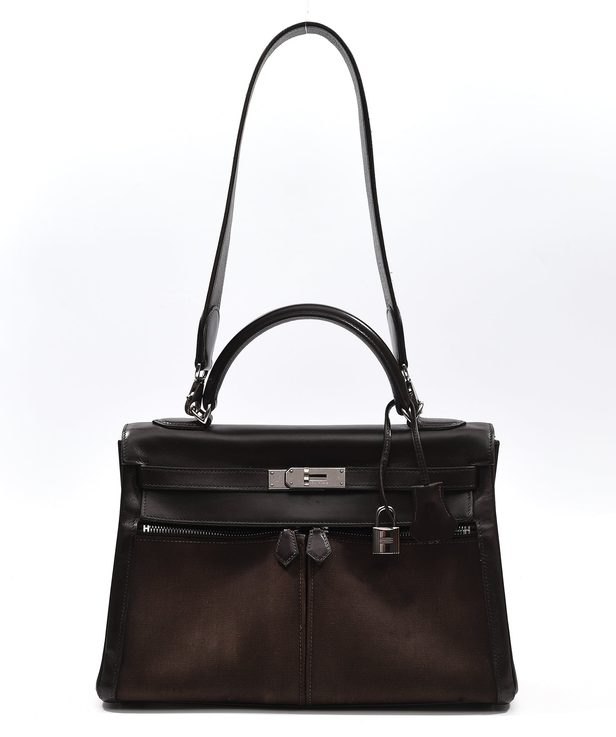 Hermès Hermes Kelly Lakis 32 Chocolate PHW #i SKC1005