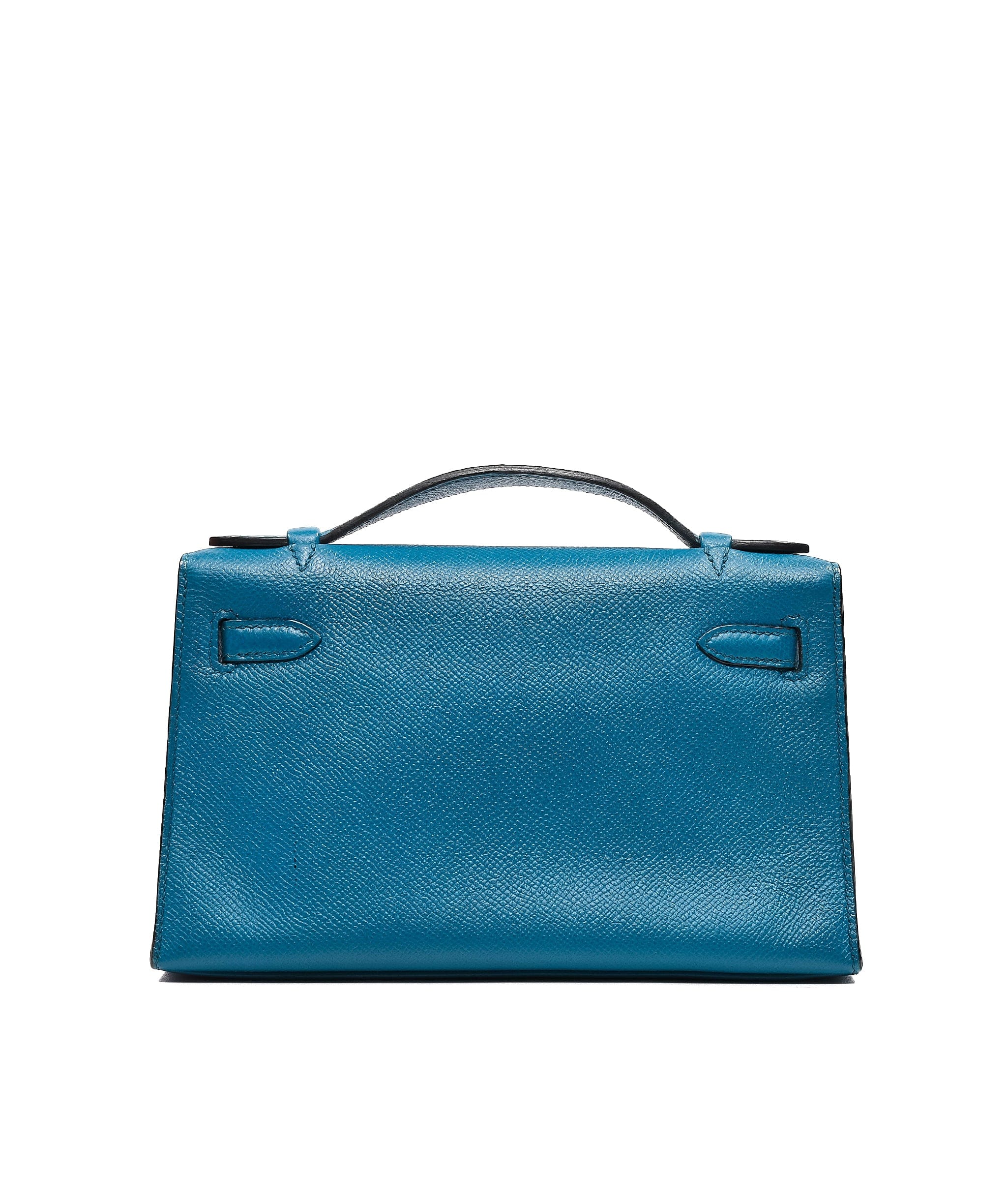 Hermès Hermes Kelly Pochette Blue Izmir Epsom GHW SKL1063