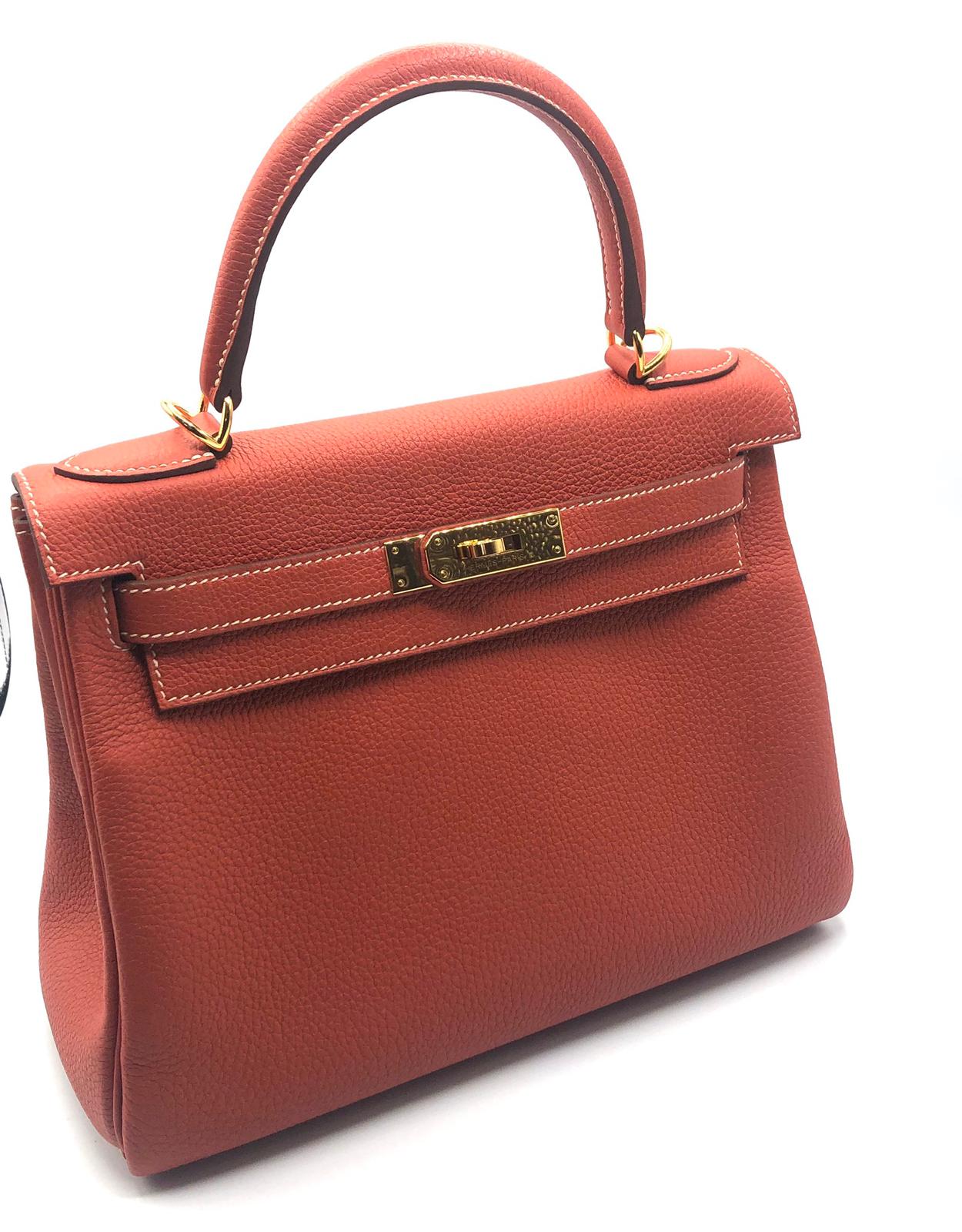 Hermès Hermes Kelly Retourne 28 Veau Togo Sanguine - ADC1088