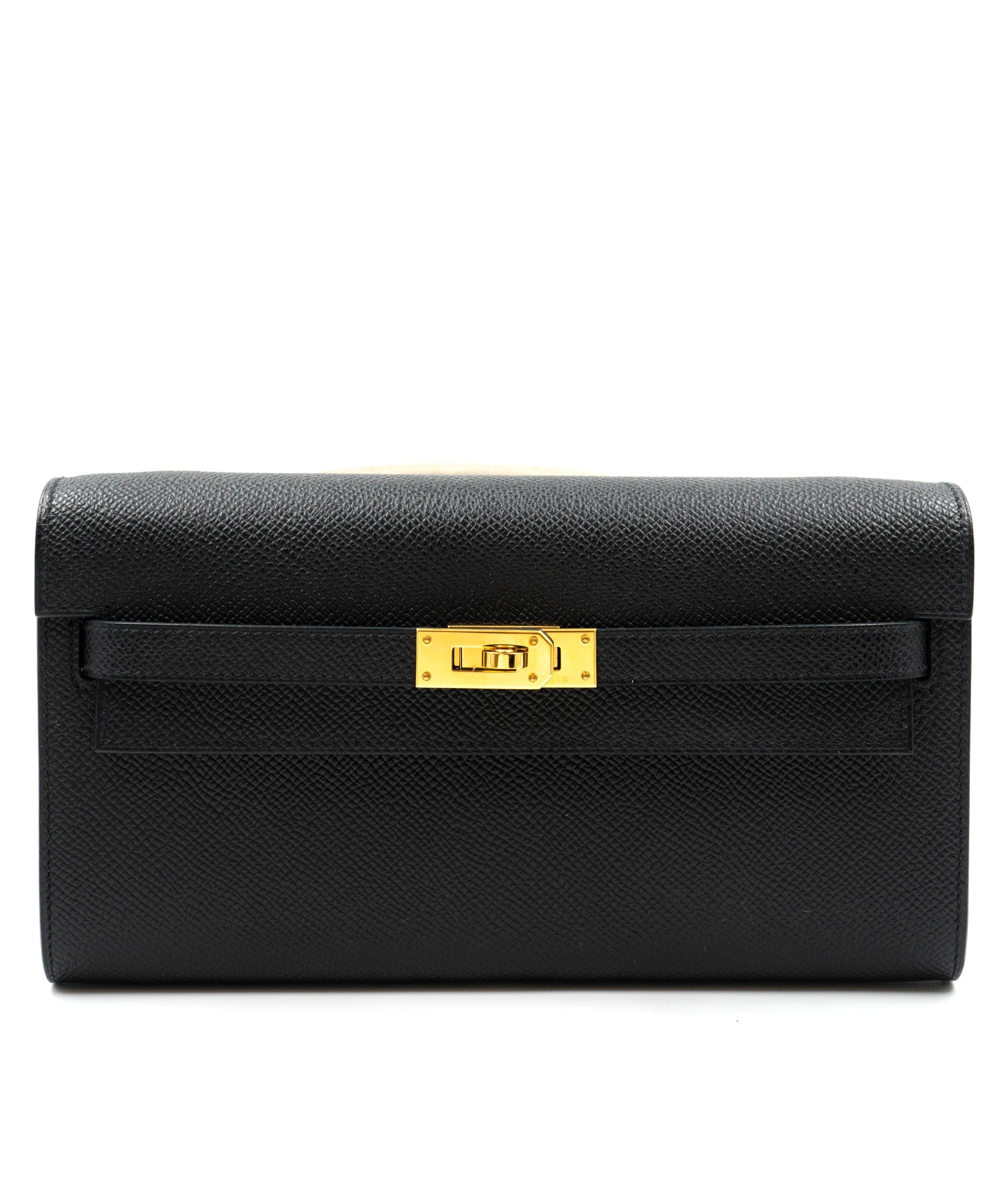 Hermès Hermes kelly to go in black epsom with GHW.  AGC1170