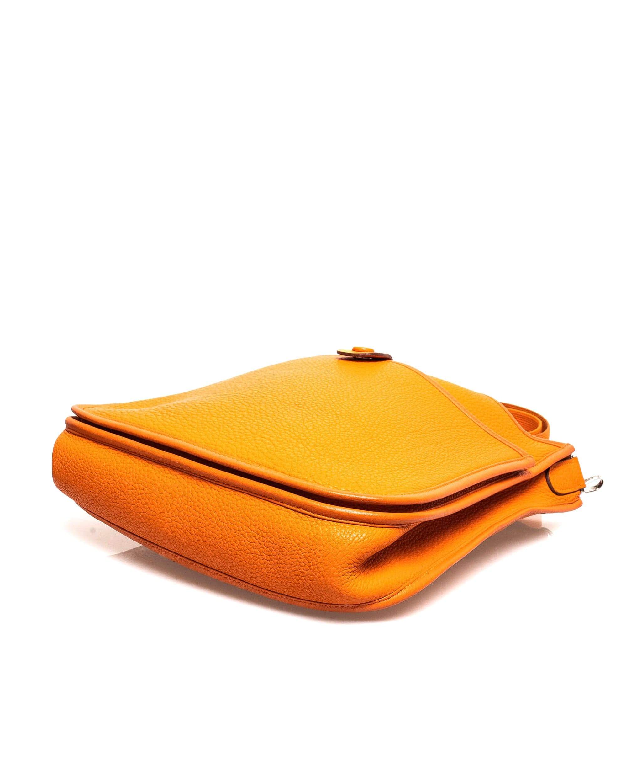 Hermès Hermes Orange Clemence Leather Evelyne PM  AGC1024