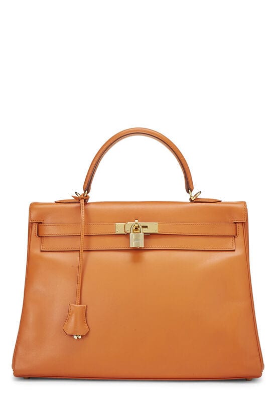 Hermès HERMES ORANGE TADELAKT KELLY RETOURNE 35 UKC1018