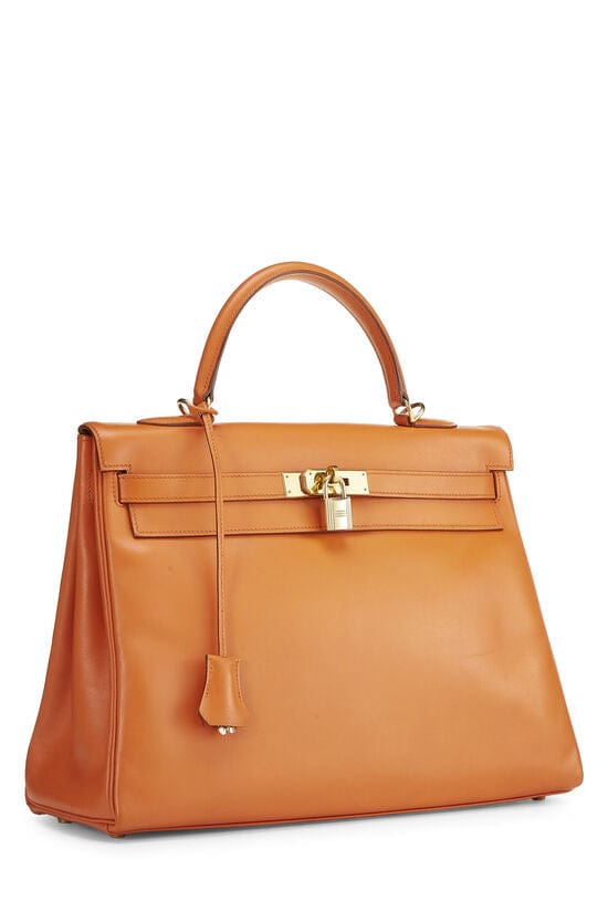 Hermès HERMES ORANGE TADELAKT KELLY RETOURNE 35 UKC1018