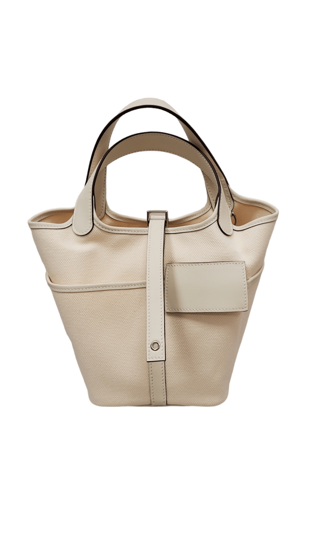 Hermès Hermes Picotin 18 Cargo Nata Toile Swift SHW SKC1279