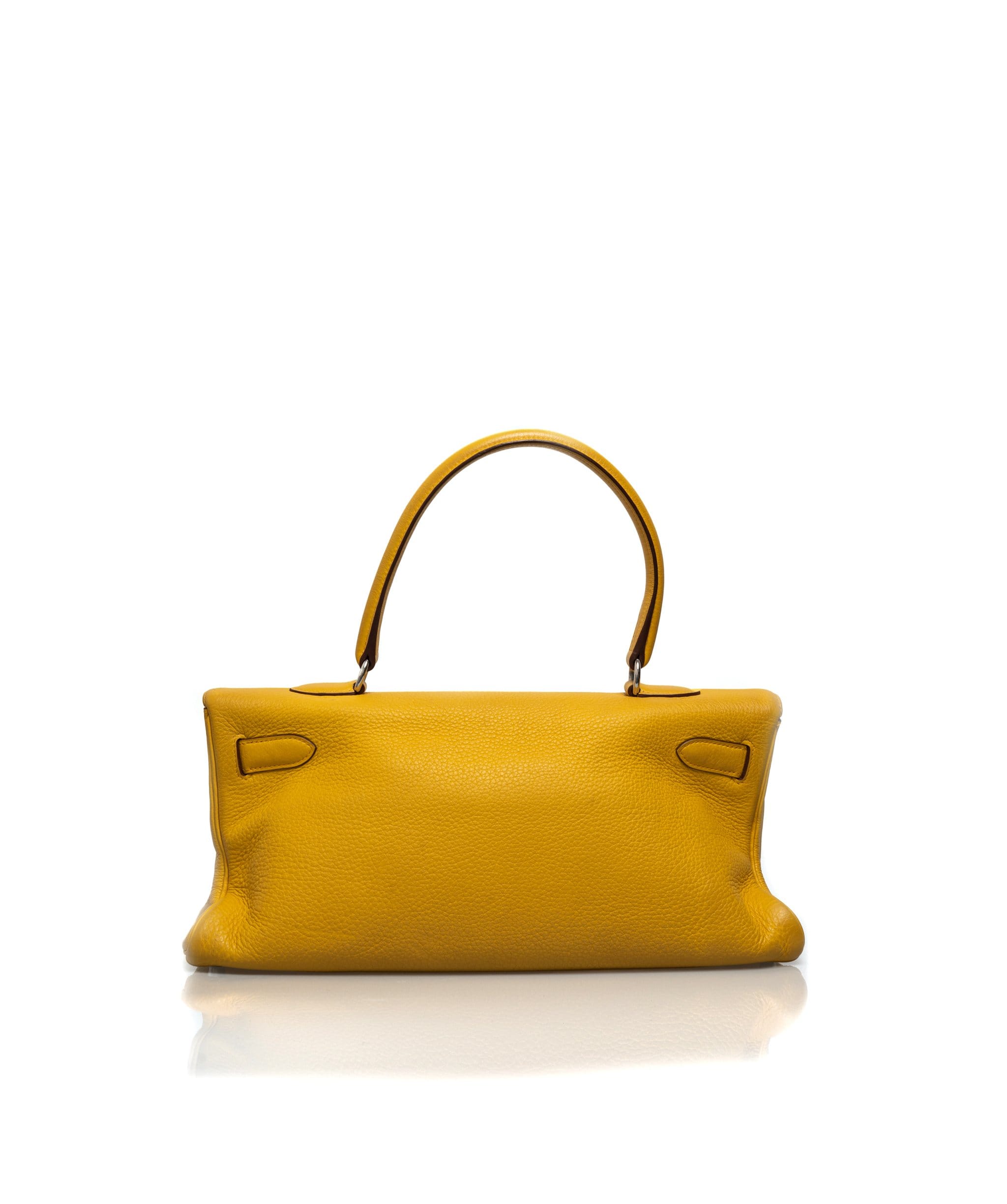 Hermès Hermes Shoulder Kelly Jaune Ambre Clemence Leather Bag PHW - AGL1300