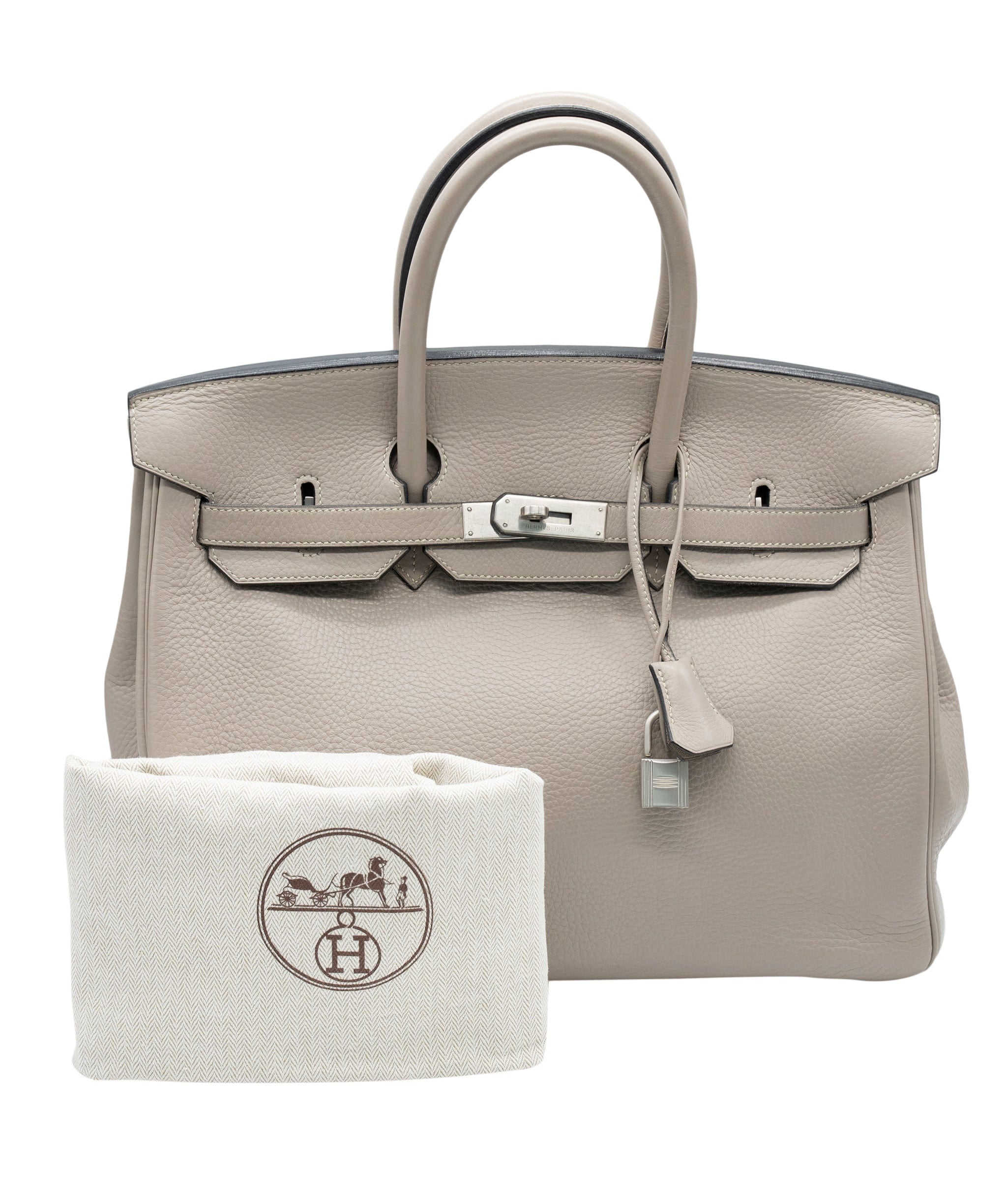 Hermès Hermes Togo Birkin 35 Gris Tourterelle with Brushed PHW - ASL5929