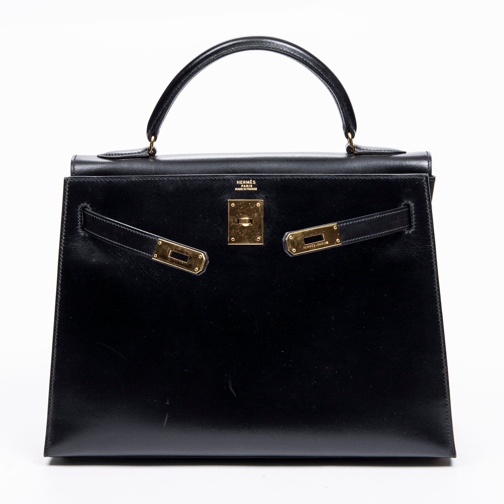 Hermès HermèsKelly Sellier32BlackBox LeatherA - AWL2348