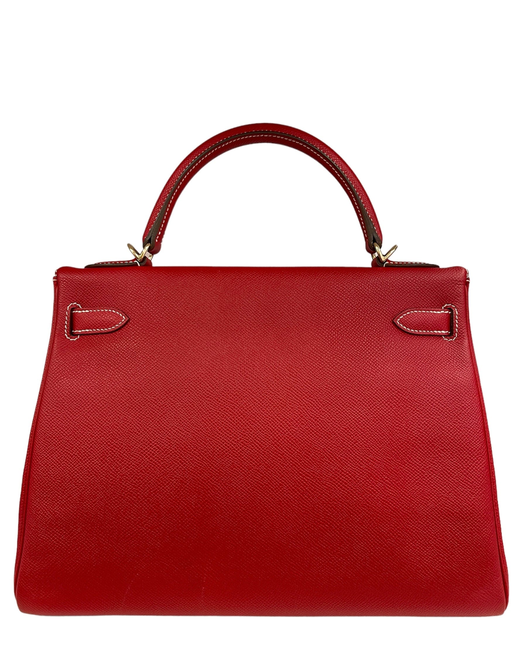 Hermès Kelly 32 Candy Rouge Casaque / Blue Thalassa Epsom PBHW SYL1089