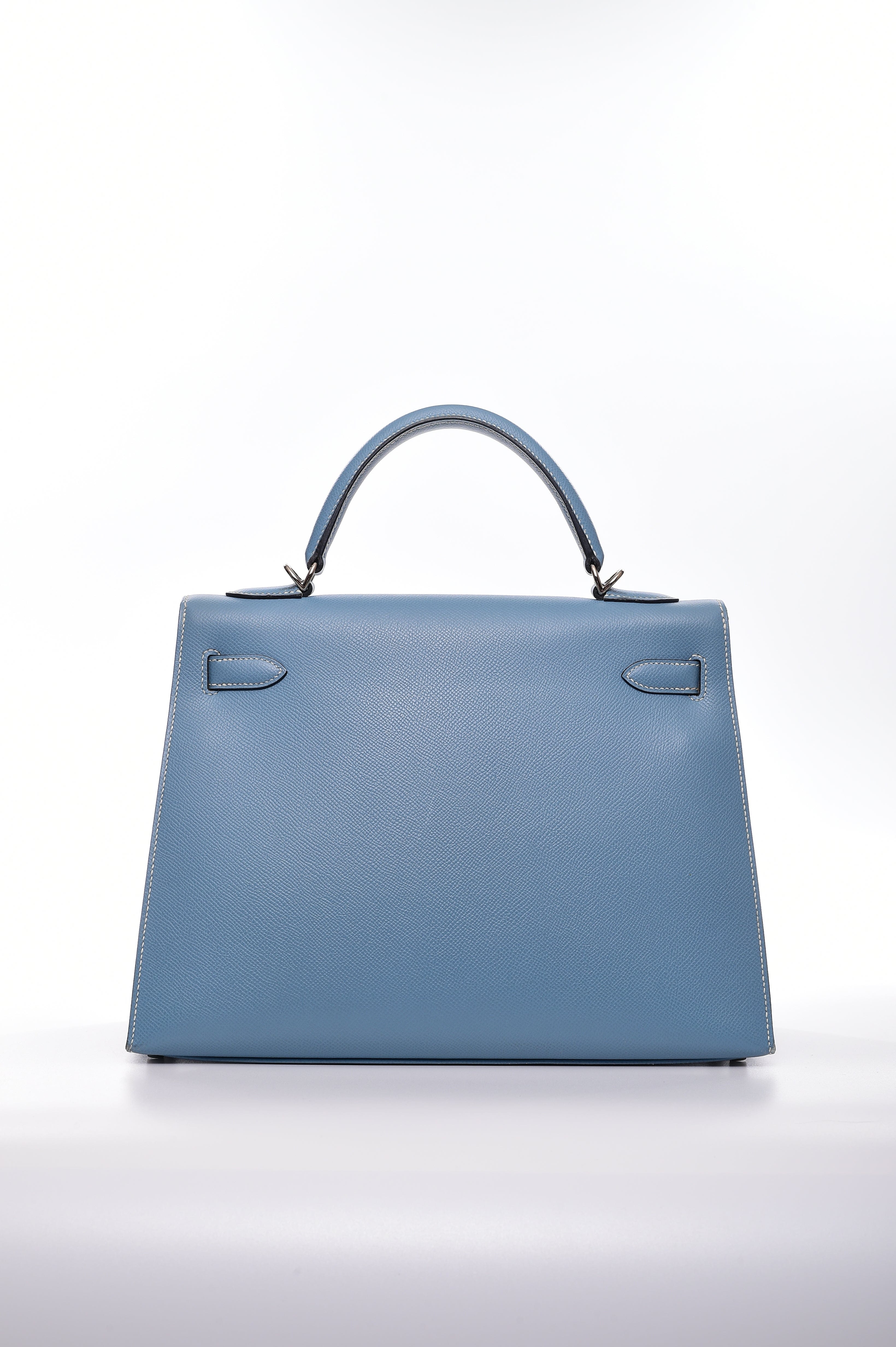 Hermès KELLY 32 SELLIER Blue Jean SYL1039