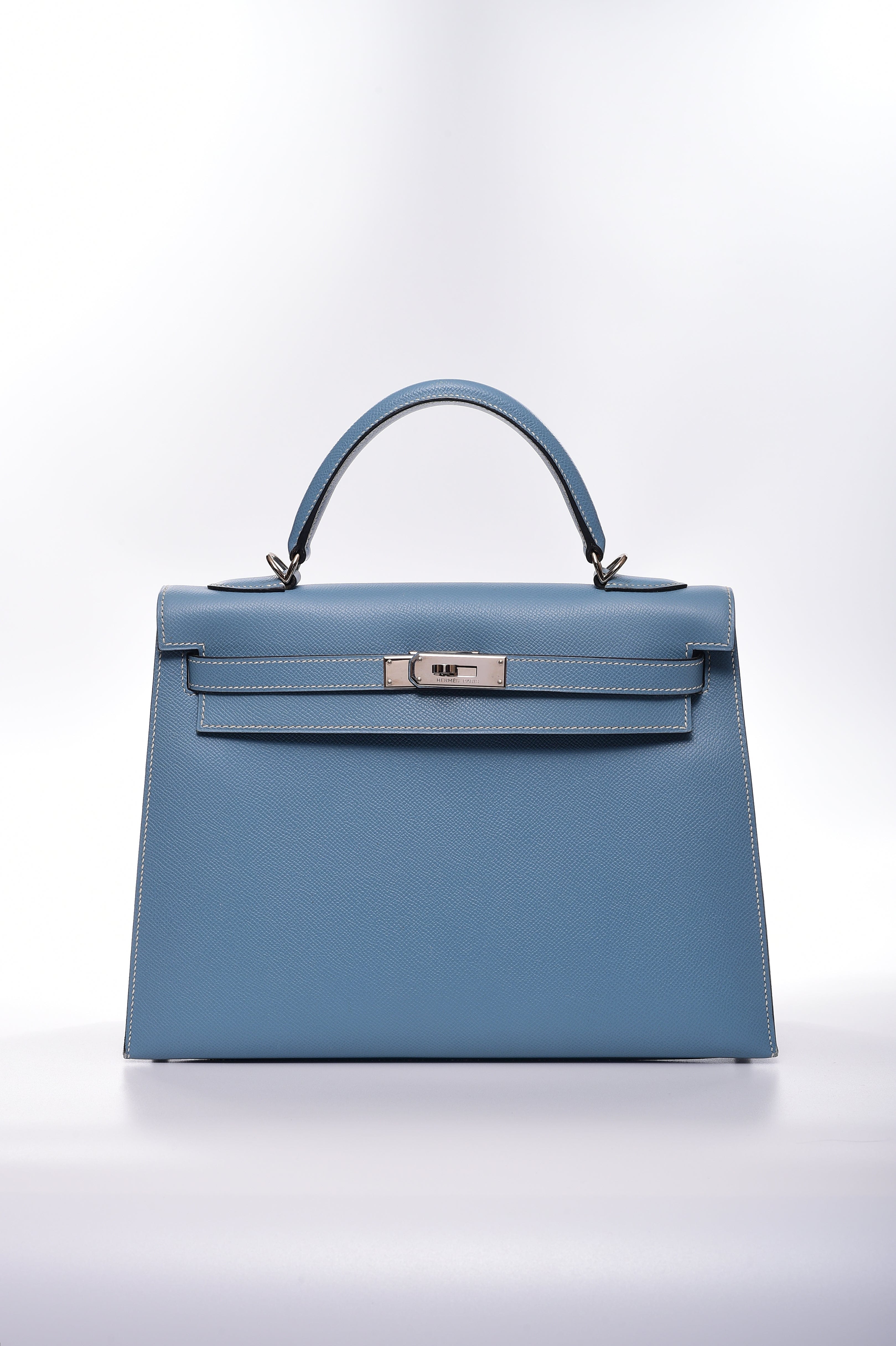 Hermès KELLY 32 SELLIER Blue Jean SYL1039