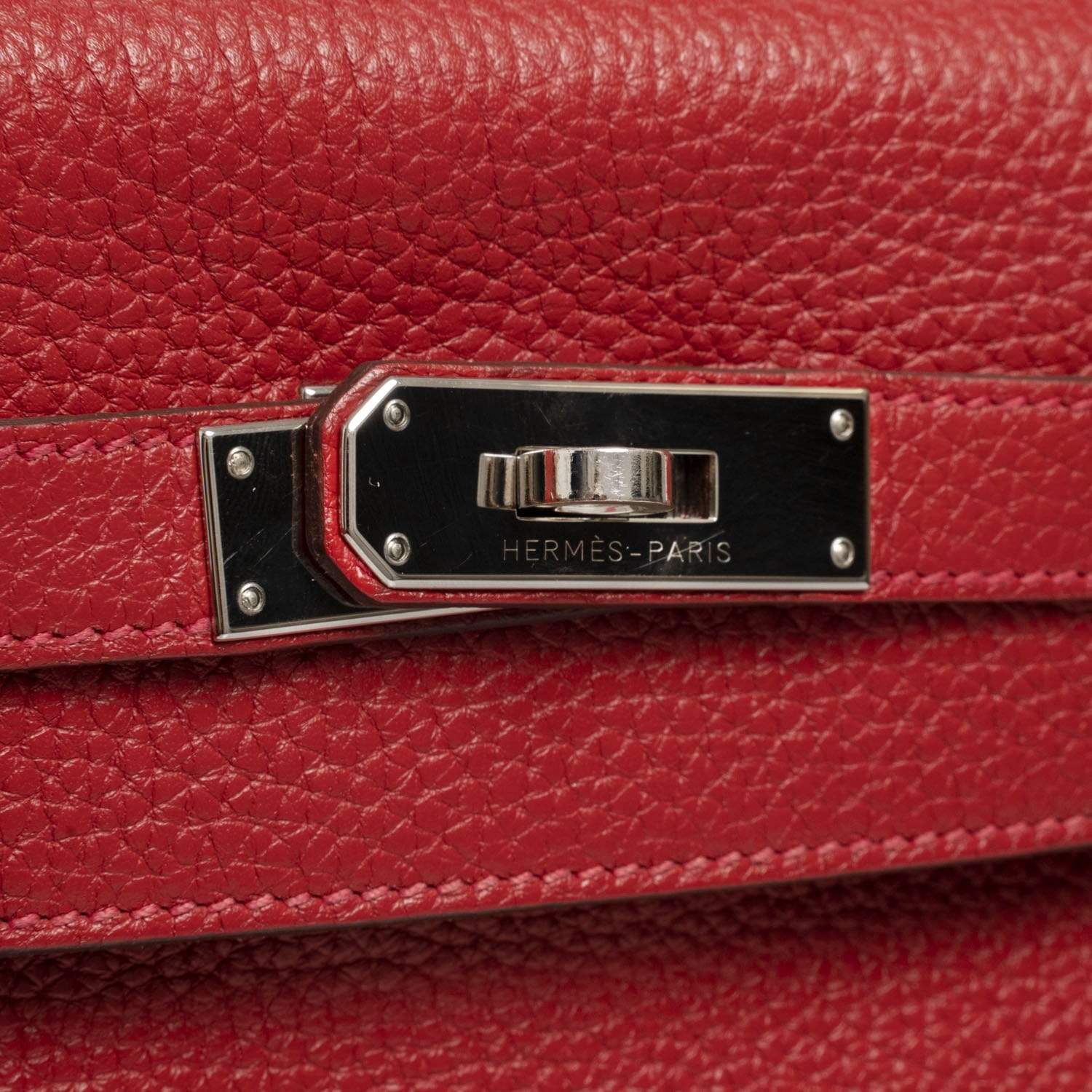 Hermès Preowned Hermes Kelly 32 Rouge Casaque Clemence PHW - ASL1705