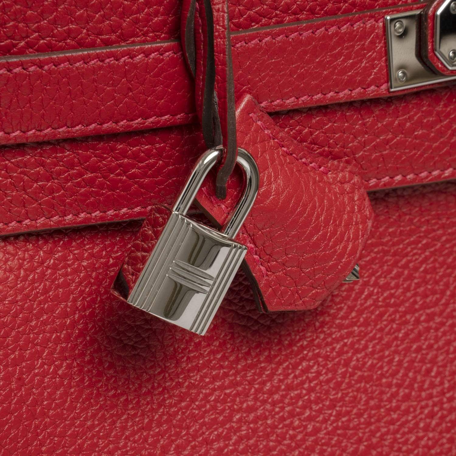 Hermès Preowned Hermes Kelly 32 Rouge Casaque Clemence PHW - ASL1705