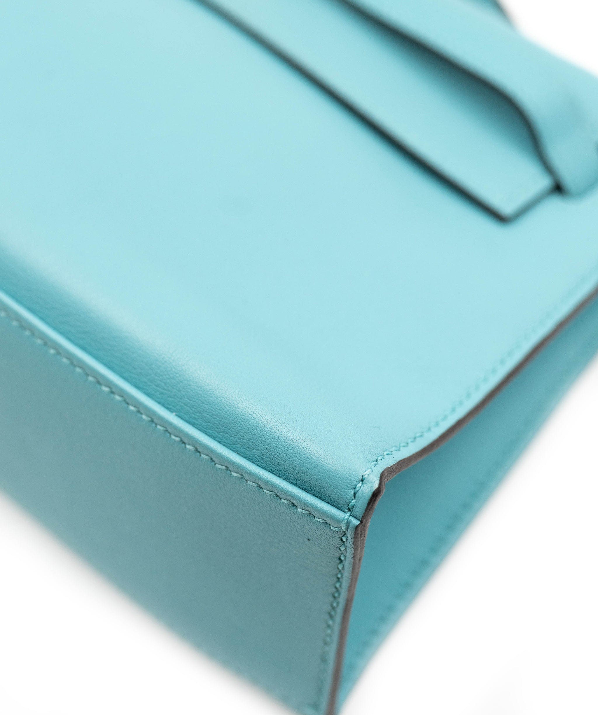 Hermès Preowned Hermès Kelly Pochette Swift Turquoise with GHW AGC1223