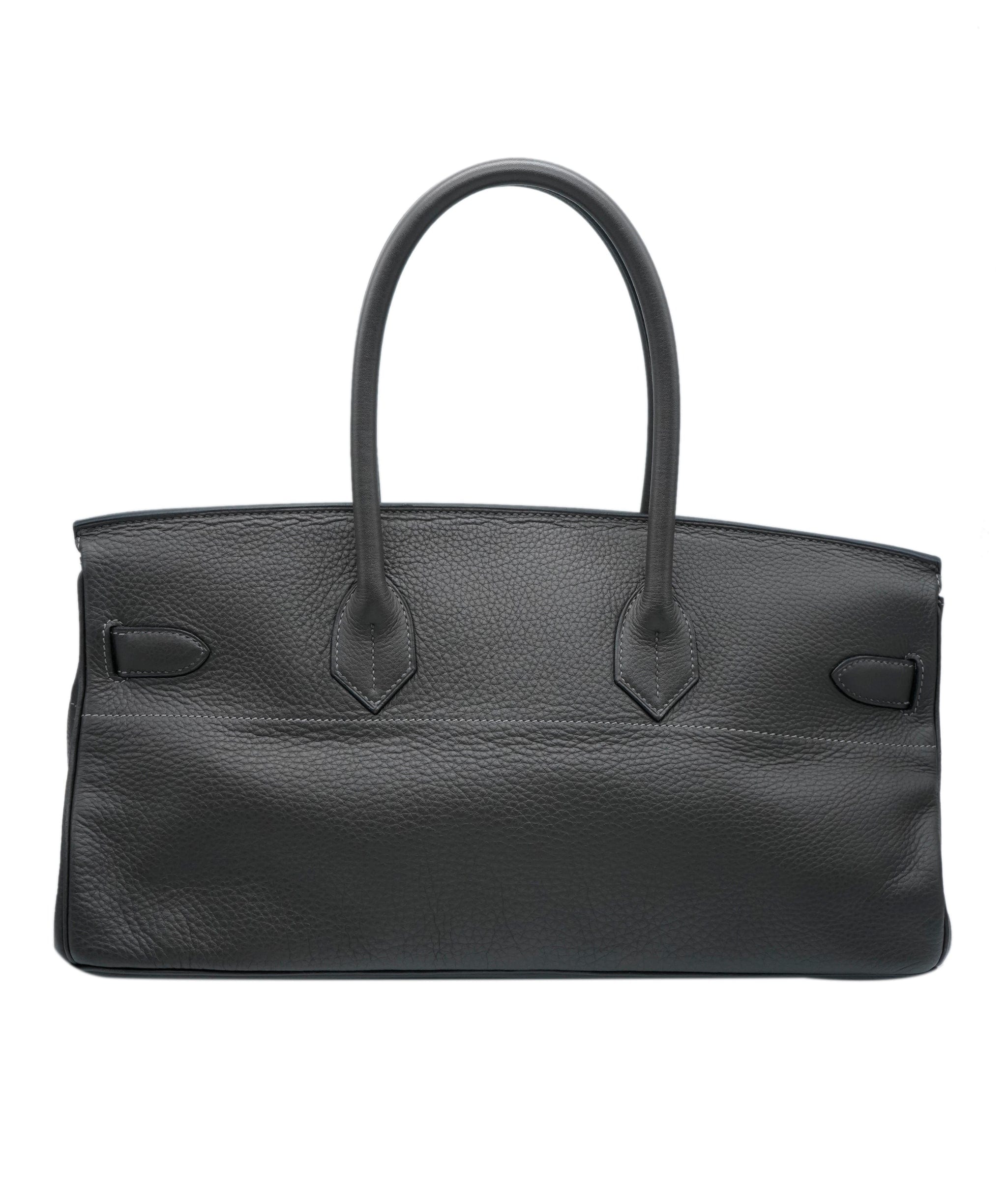 Hermès Shoulder Birkin in Graphite Clemence with PHW AGL2404