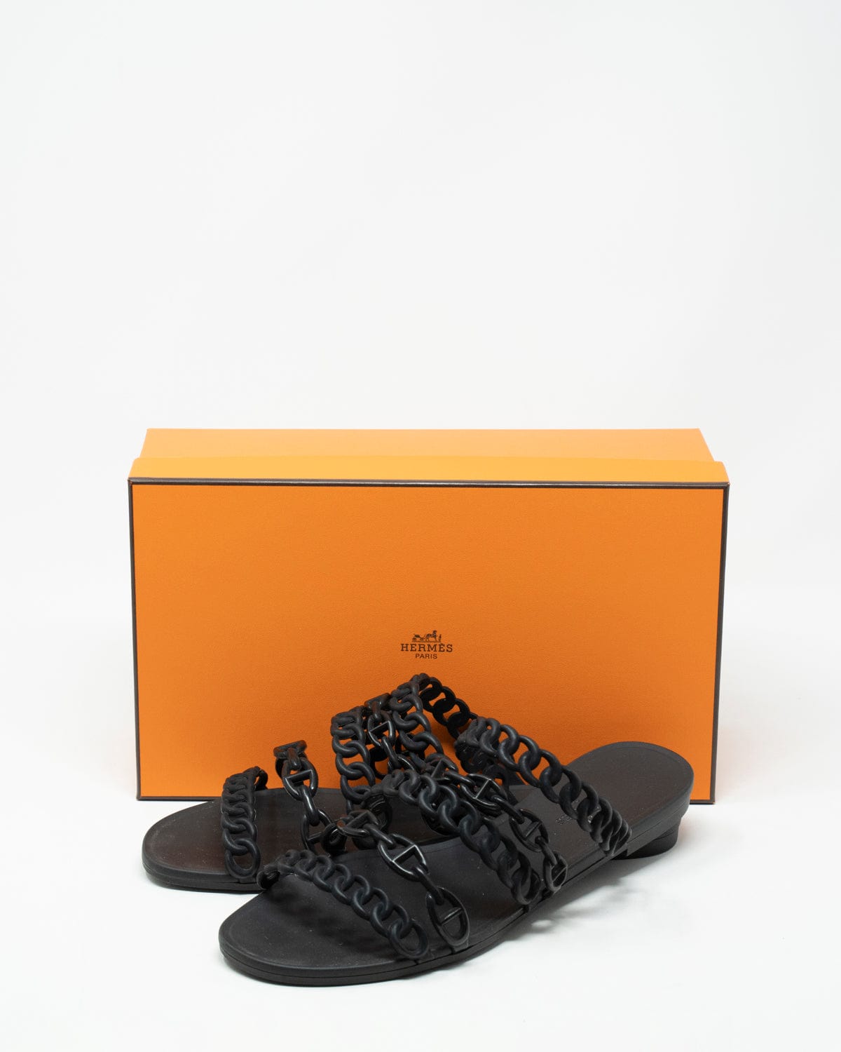 Hermès Hermes Ancone espadrille Jelly shoes size 39 Black - ADL1870