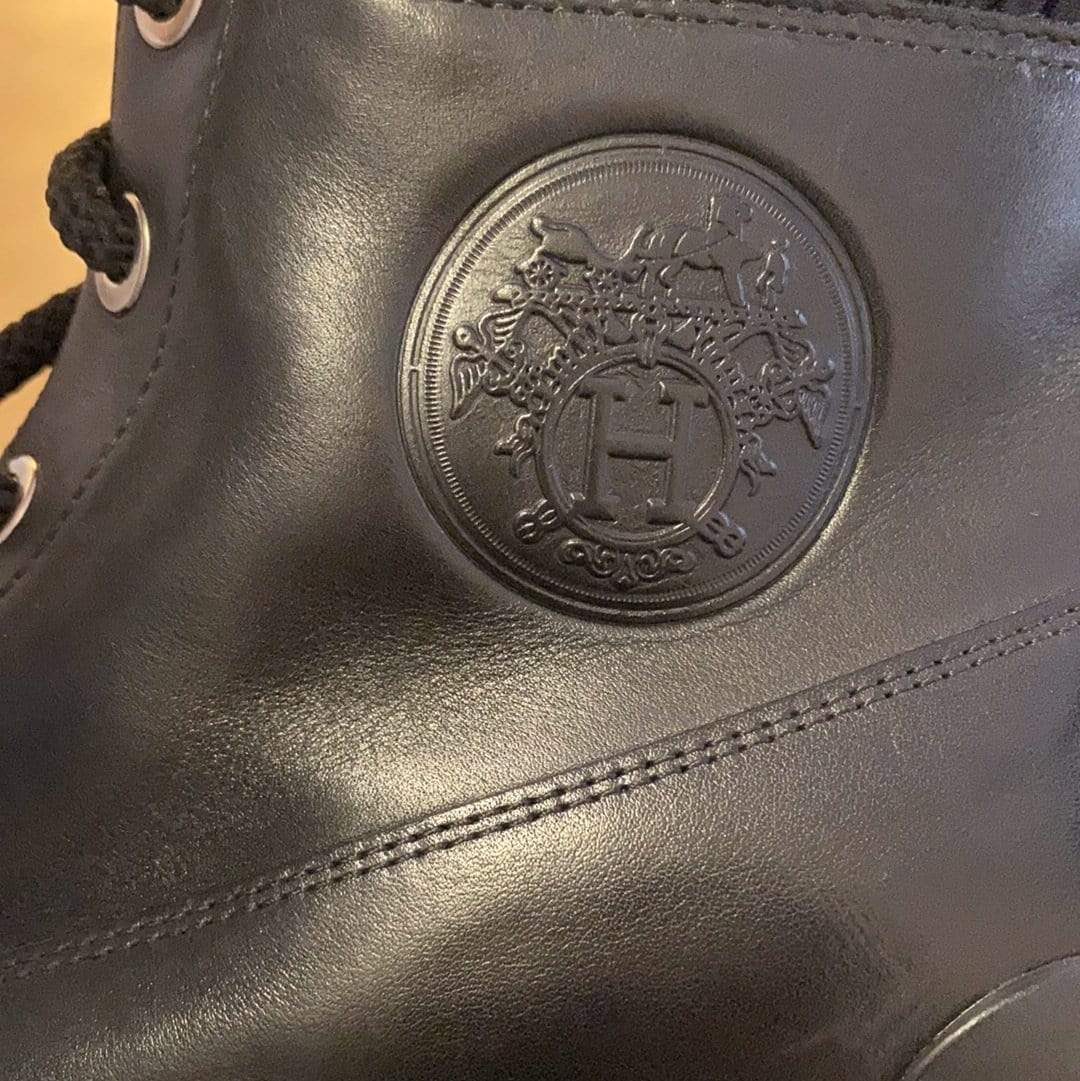 Hermès Hermes black boots 38.5 ASC1081