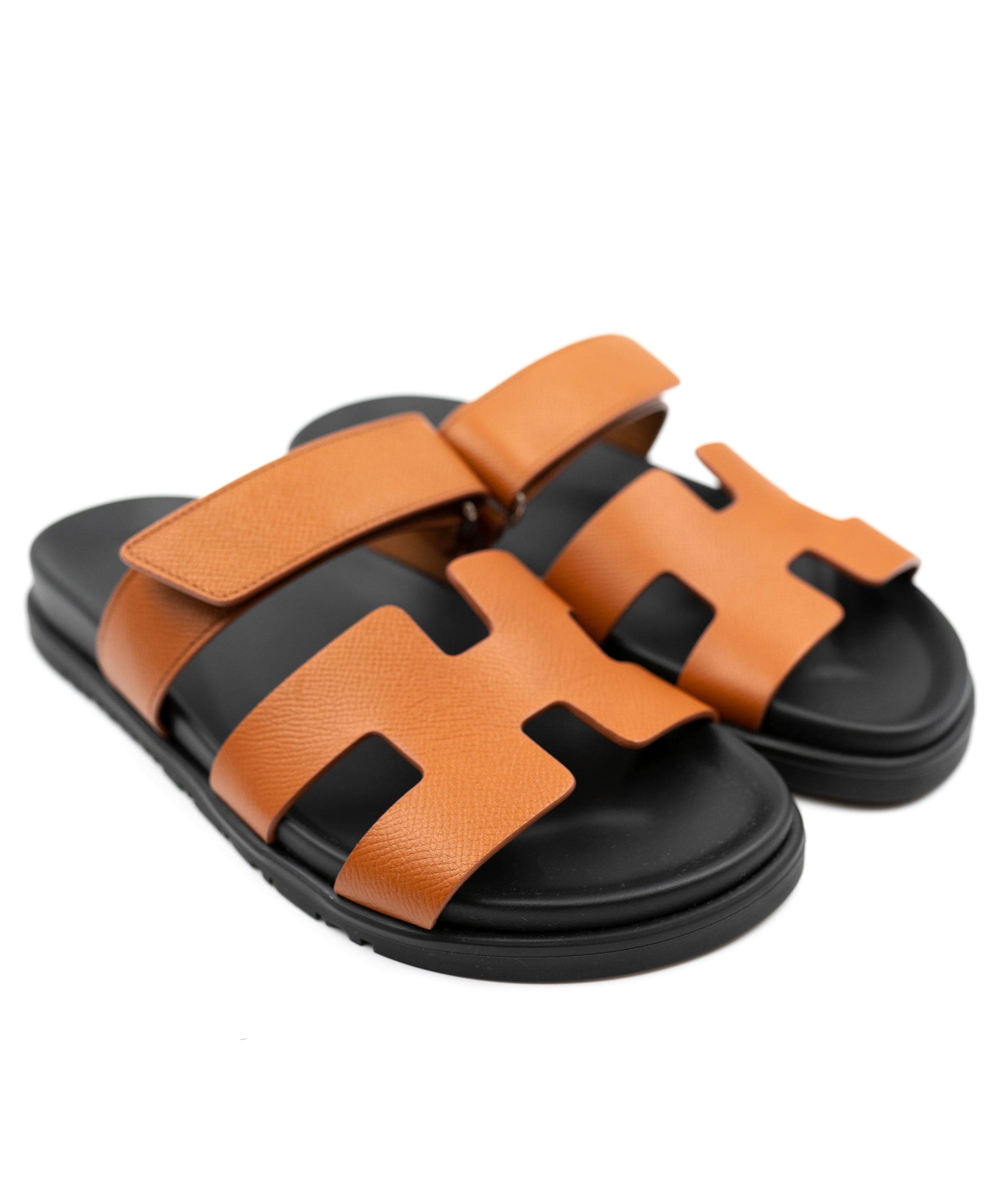 Hermès Hermes Chypre Black and Gold sandals, size 38, full set AGC1321