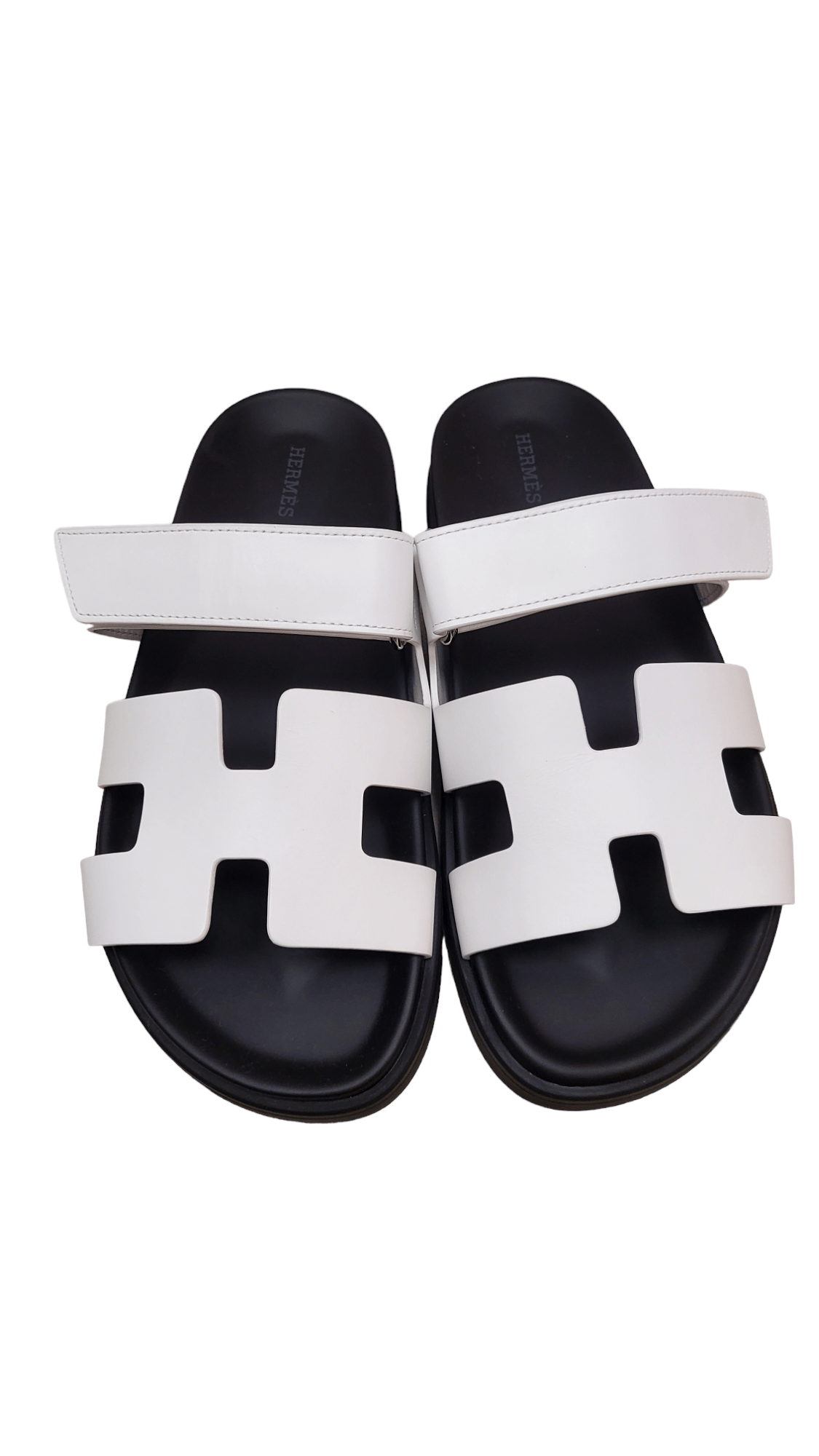 Hermès Hermes Chypre Sandal White EU40 SKC1358