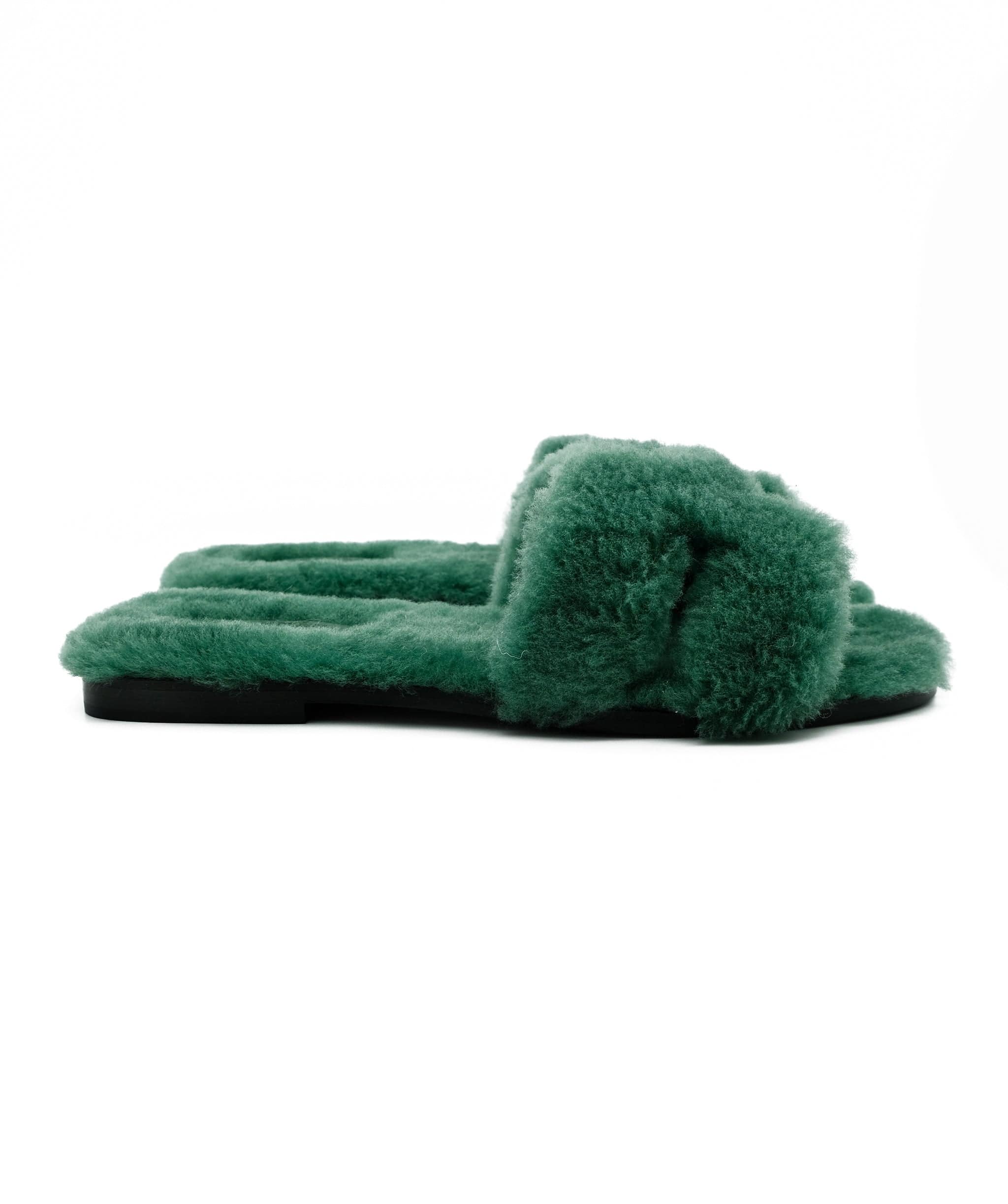 Hermès Hermes Fluffy Oran Vert Anglais 39 RJC2029