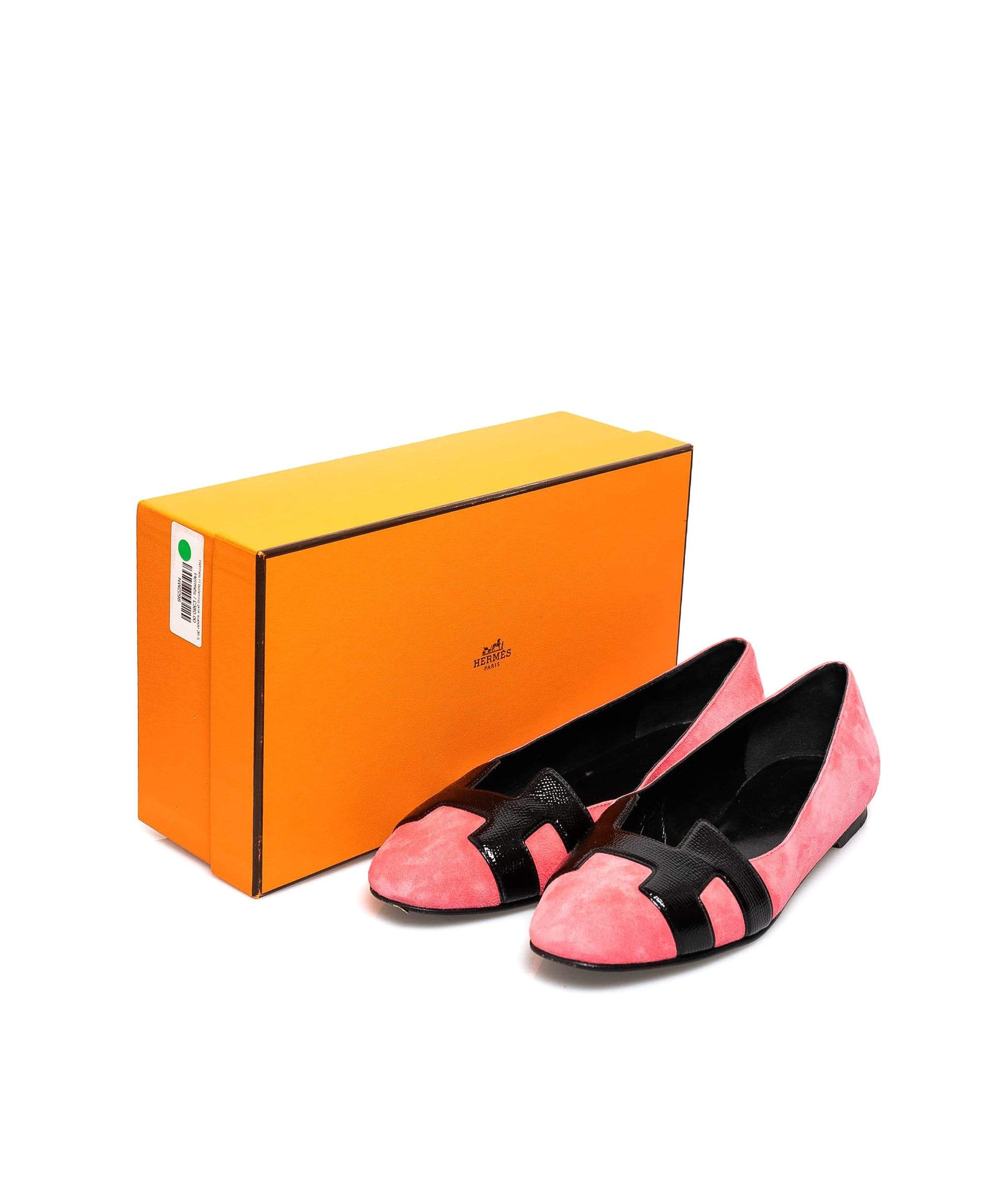 Hermès Hermes H Ballerina Pink Suede 39.5 NW2298