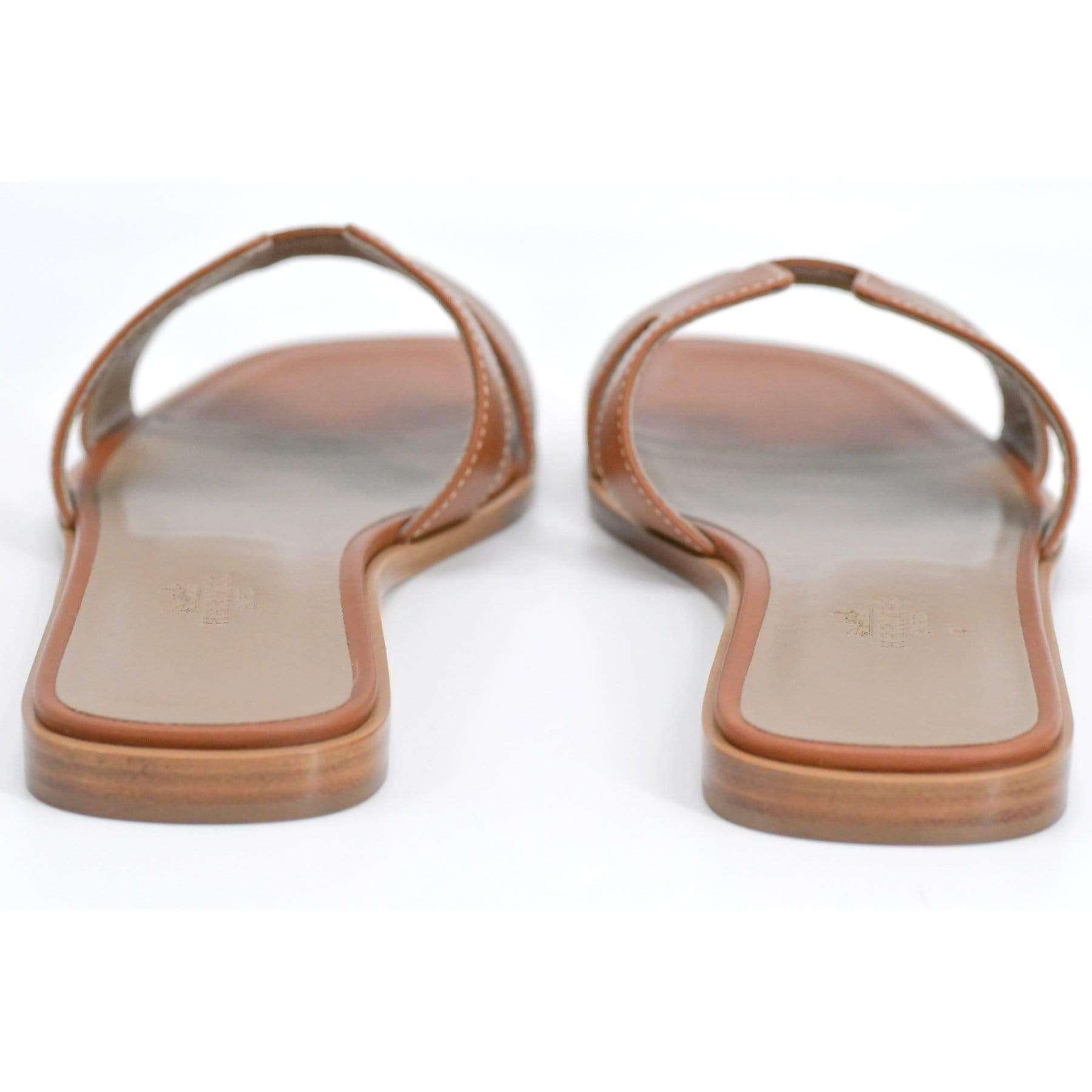 Hermès Hermes oran sandals gold 38- ASC1008