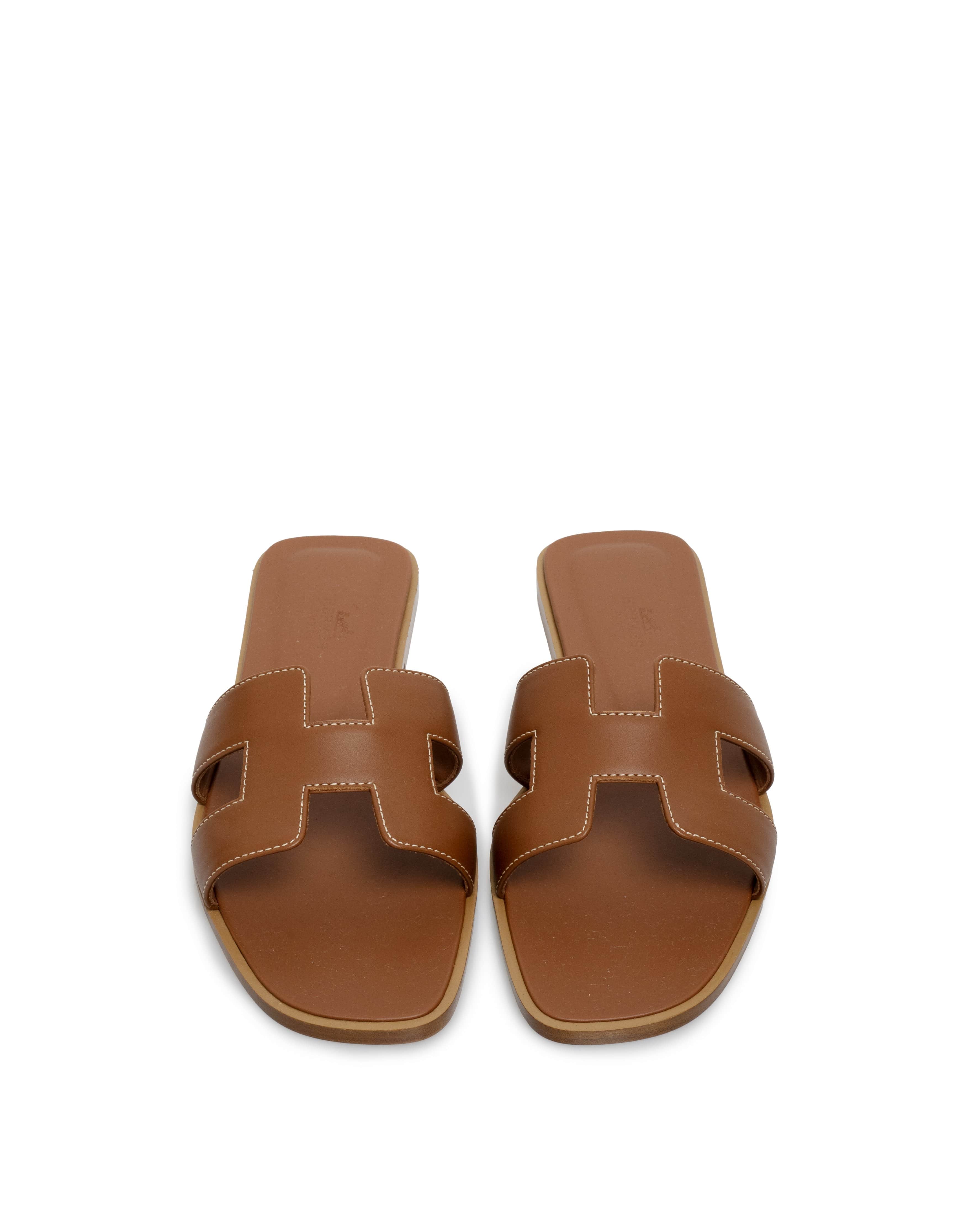 Hermès Hermes oran sandals Gold 38  - ASL1707