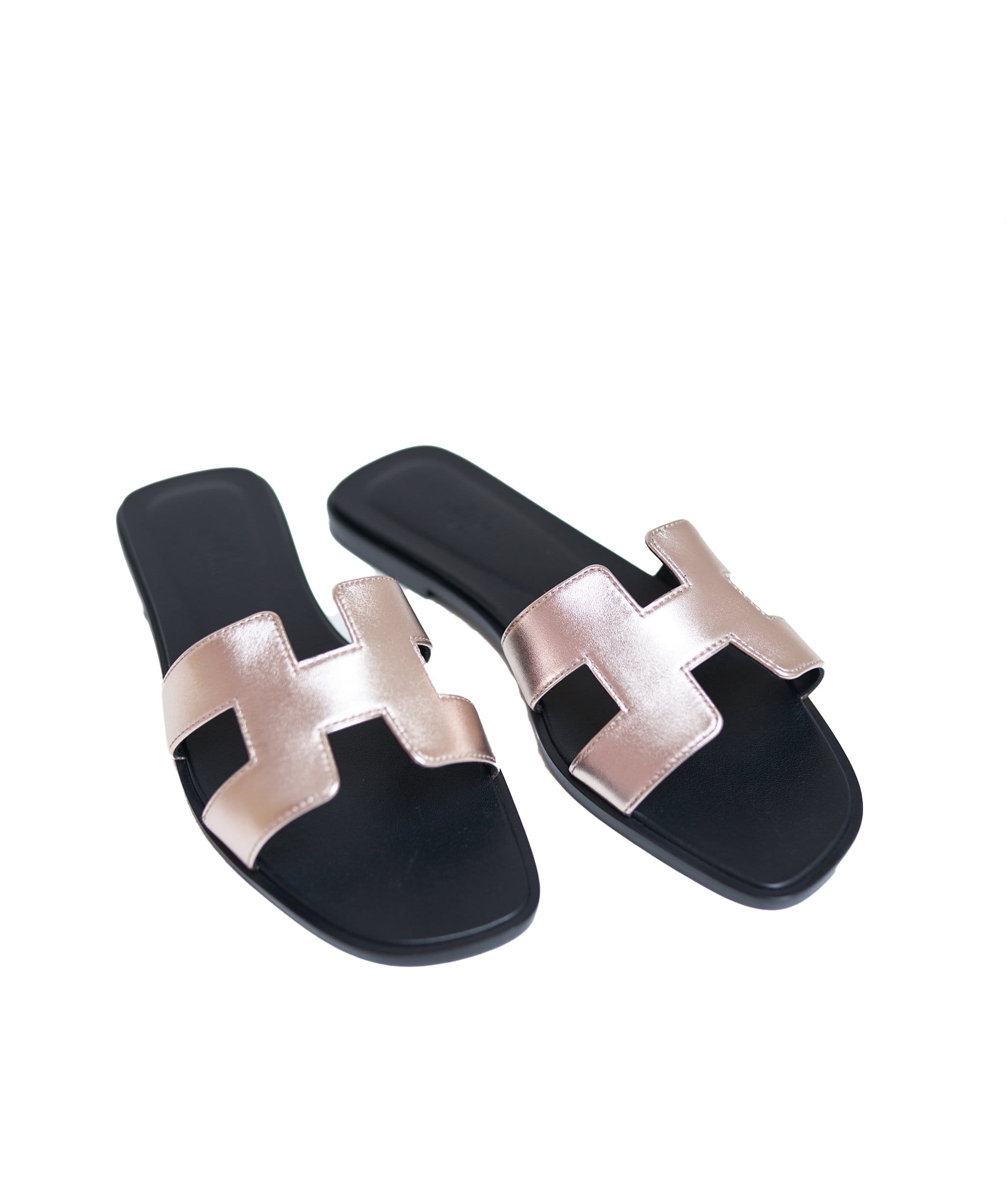 Hermès Hermes oran sandals in rose gold 38  - ASL1433