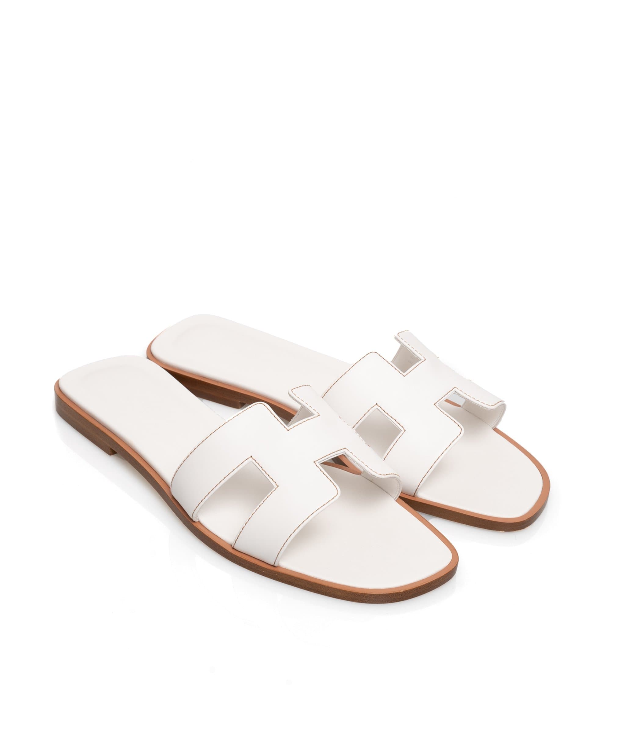 Hermès Hermes Oran White 36.5 Sandals - ADL1431