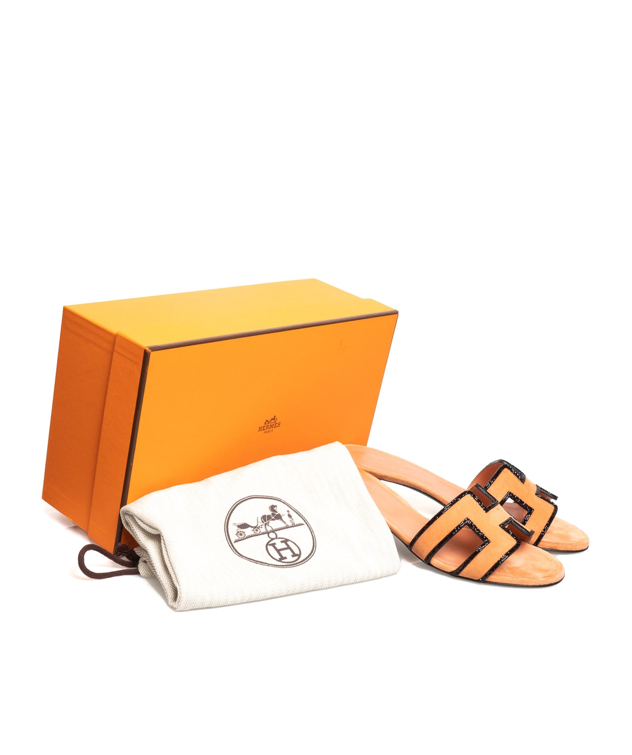 Hermès Hermes Suede Oasis Pink  and Glitter Timmed Shoes - ADL1443