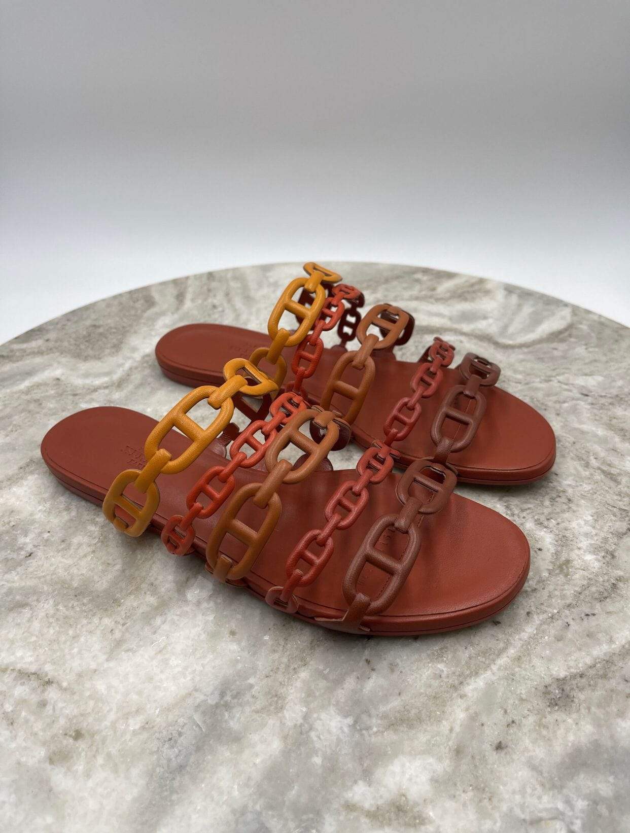 Hermès Hermes Terracotta Thalassa Sandals LV-SHU-143 - AGC1103