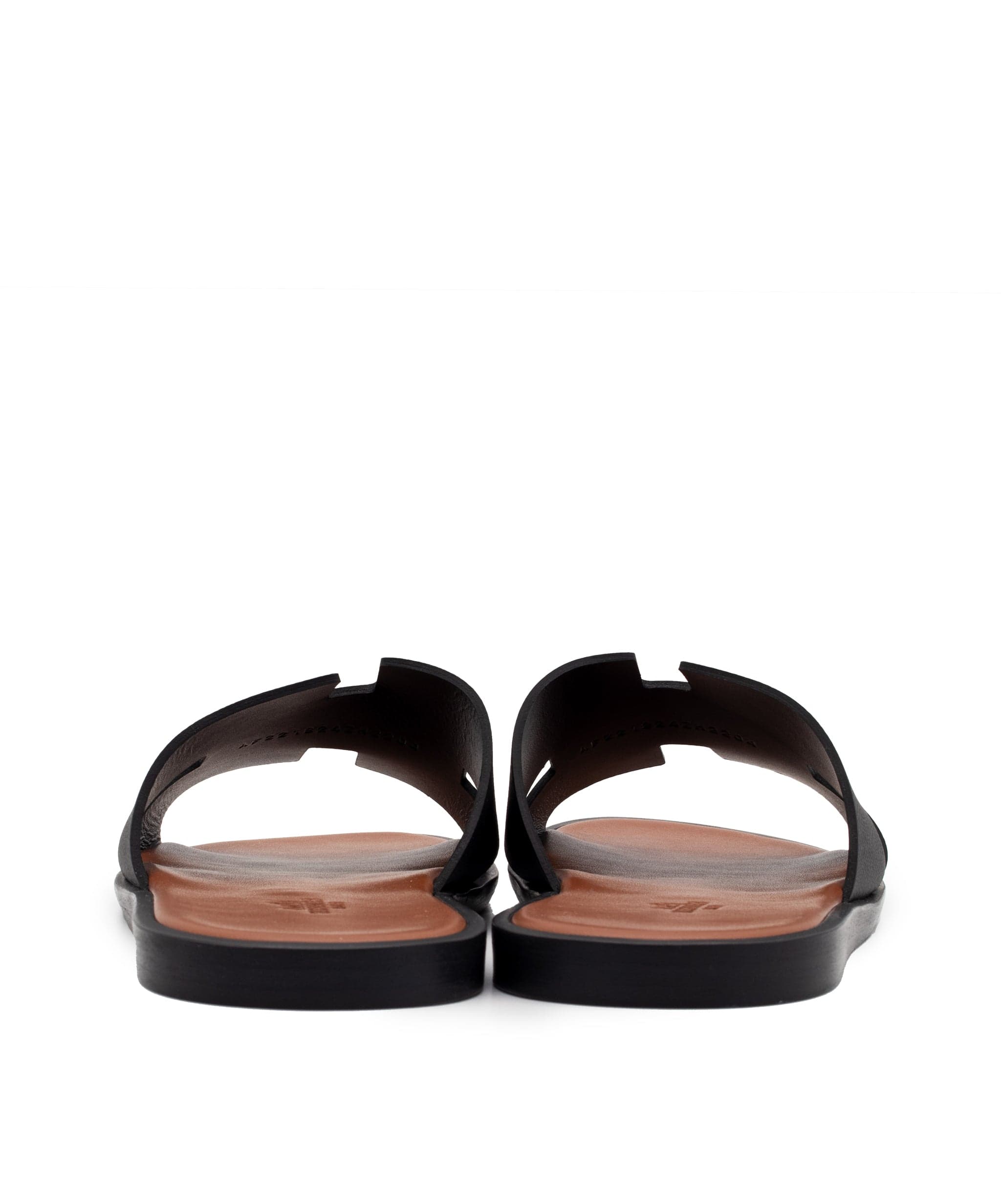 Hermès Izmir Sandals Black & Gold - Size 42 - 7917