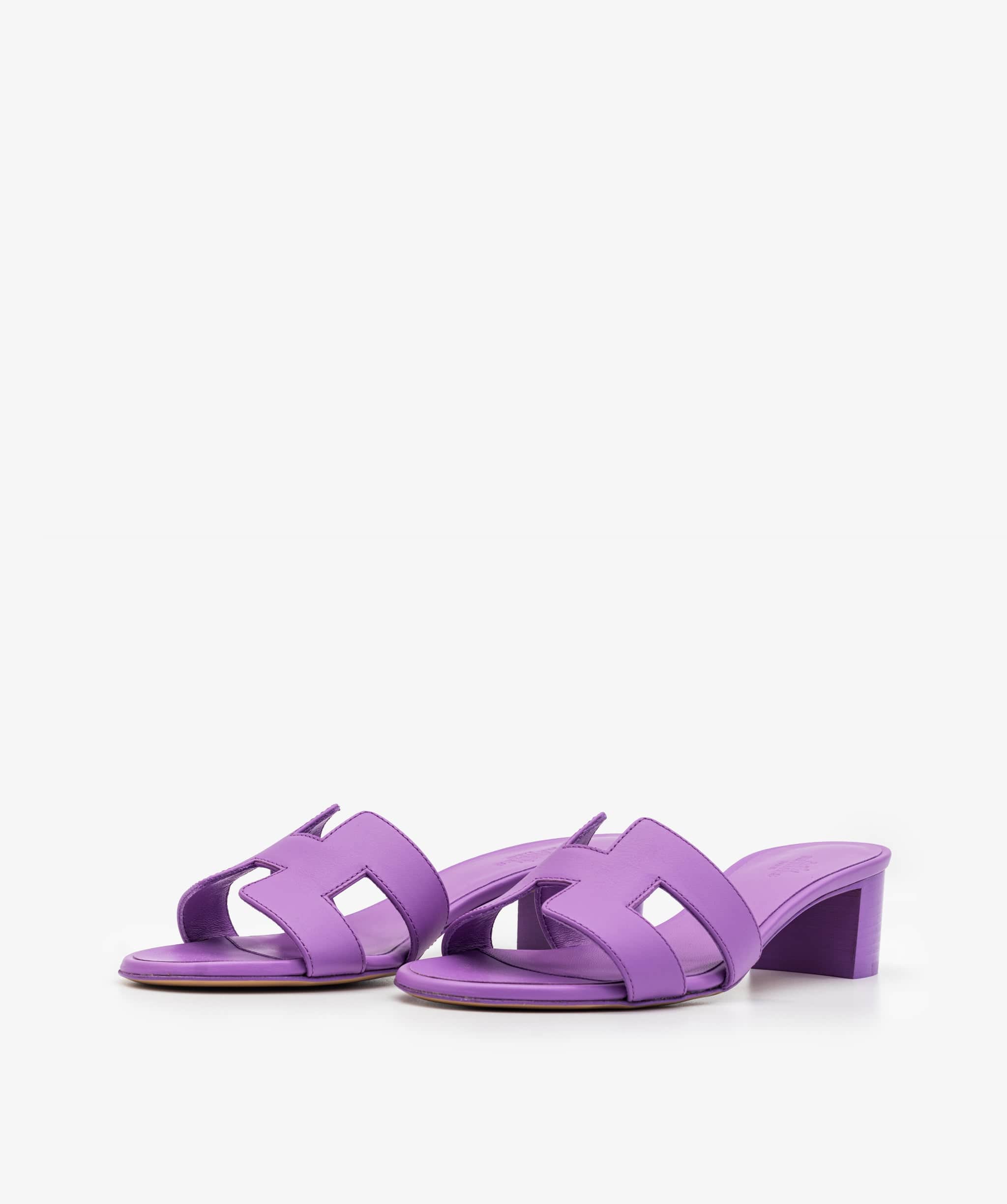 Hermès Oasis Sandals Violet - Size 37 - 7064