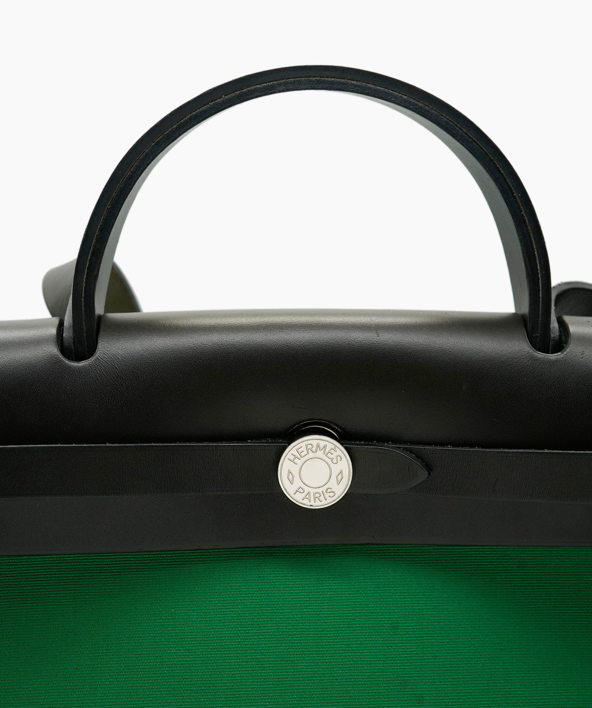 Hermes Hermes green and black Herbag, null 25.0cmX11.0cm AEC14336-FD