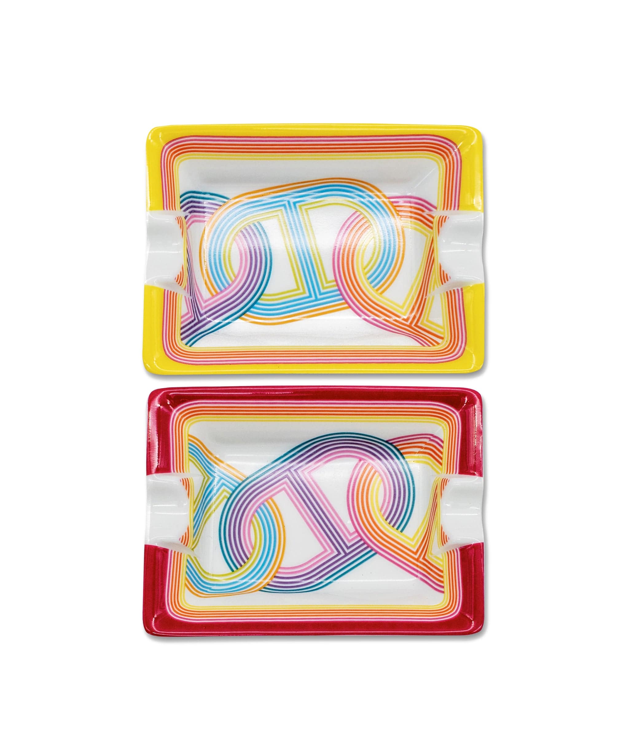 Hermès Circuit 24 Mini Ashtrays Marine/Tangerine (Set of 2) - 7853