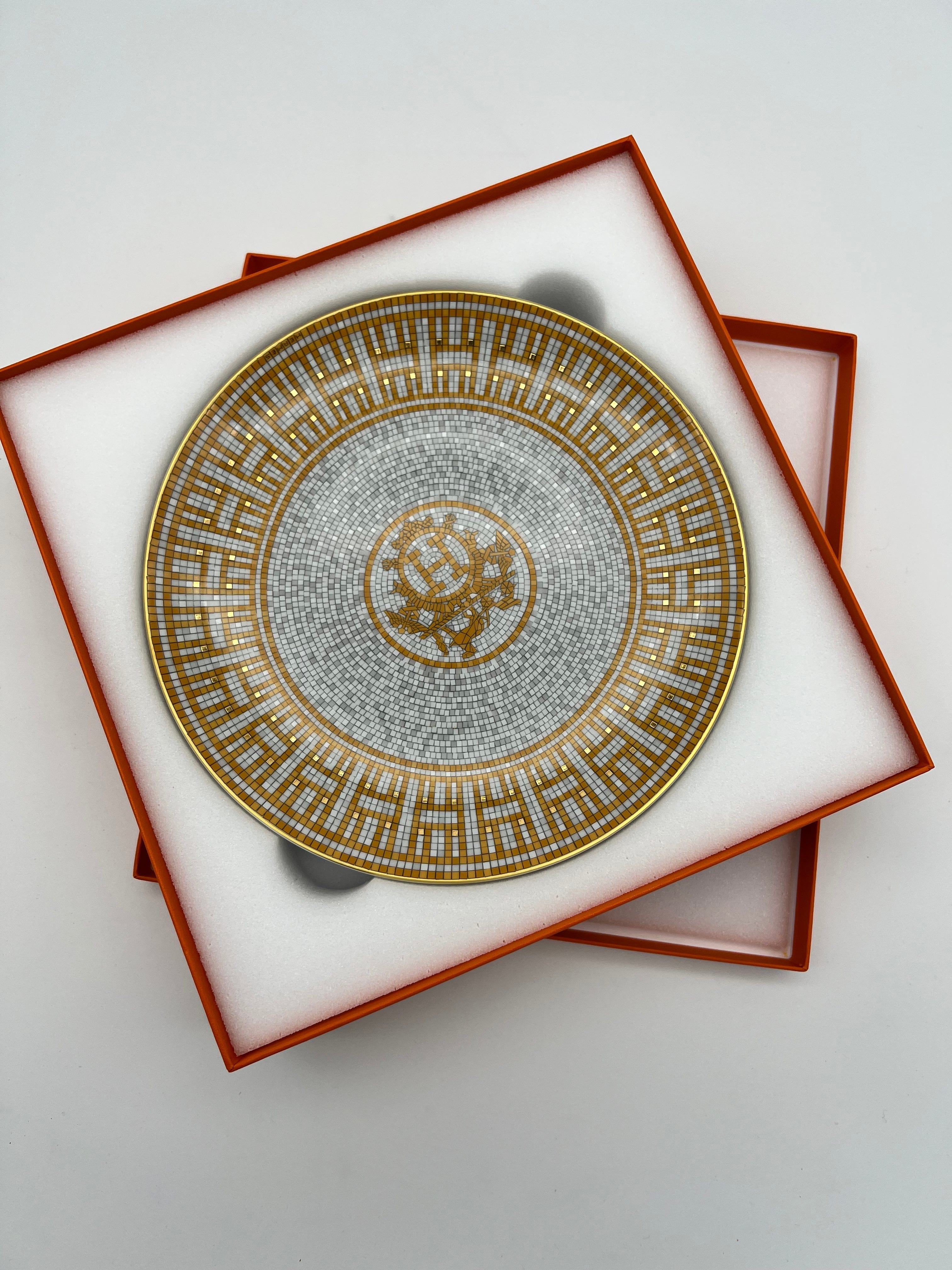 Hermès Hermes 4A Mosaique au 24 gold dessert plate set of 2 - AWC1552