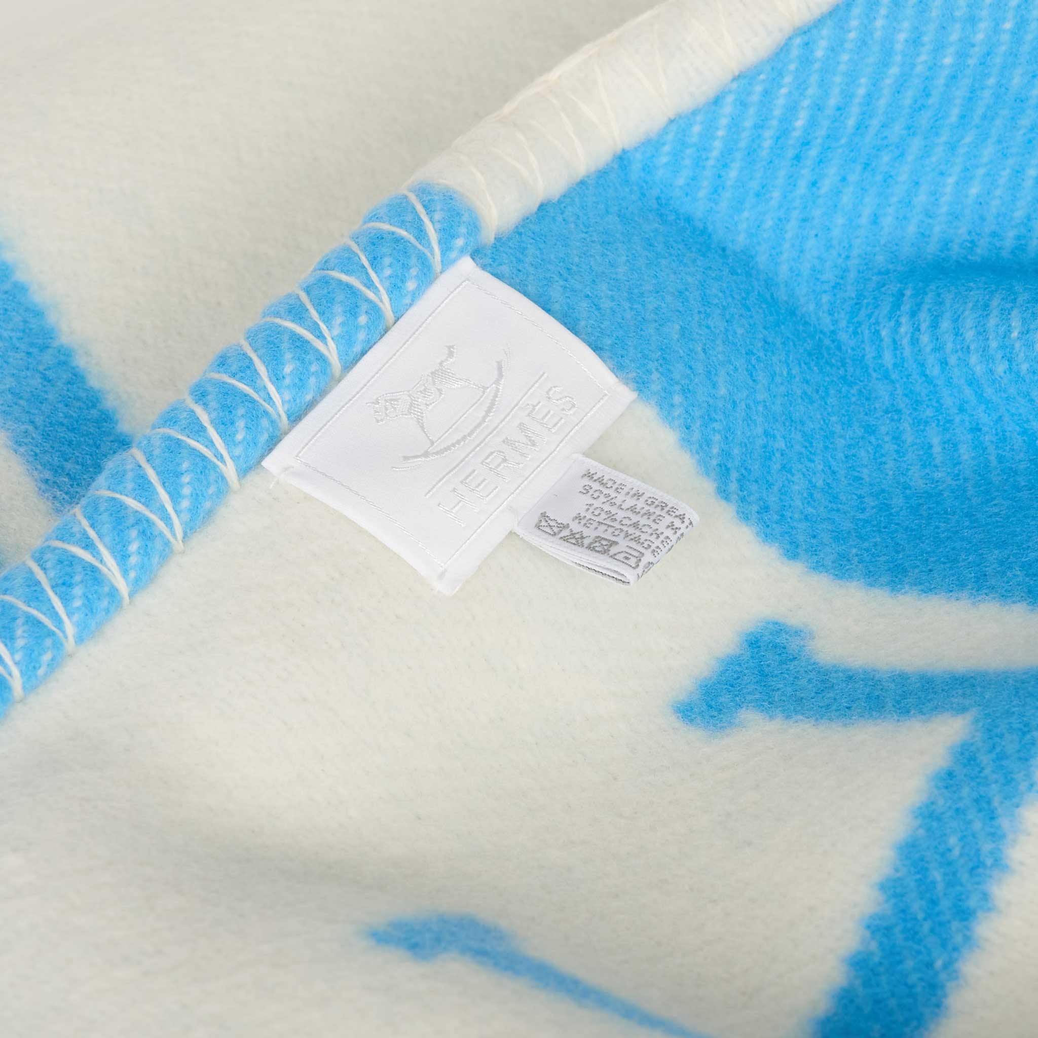 Hermès Hermes Avalon Blanket - Baby Blue