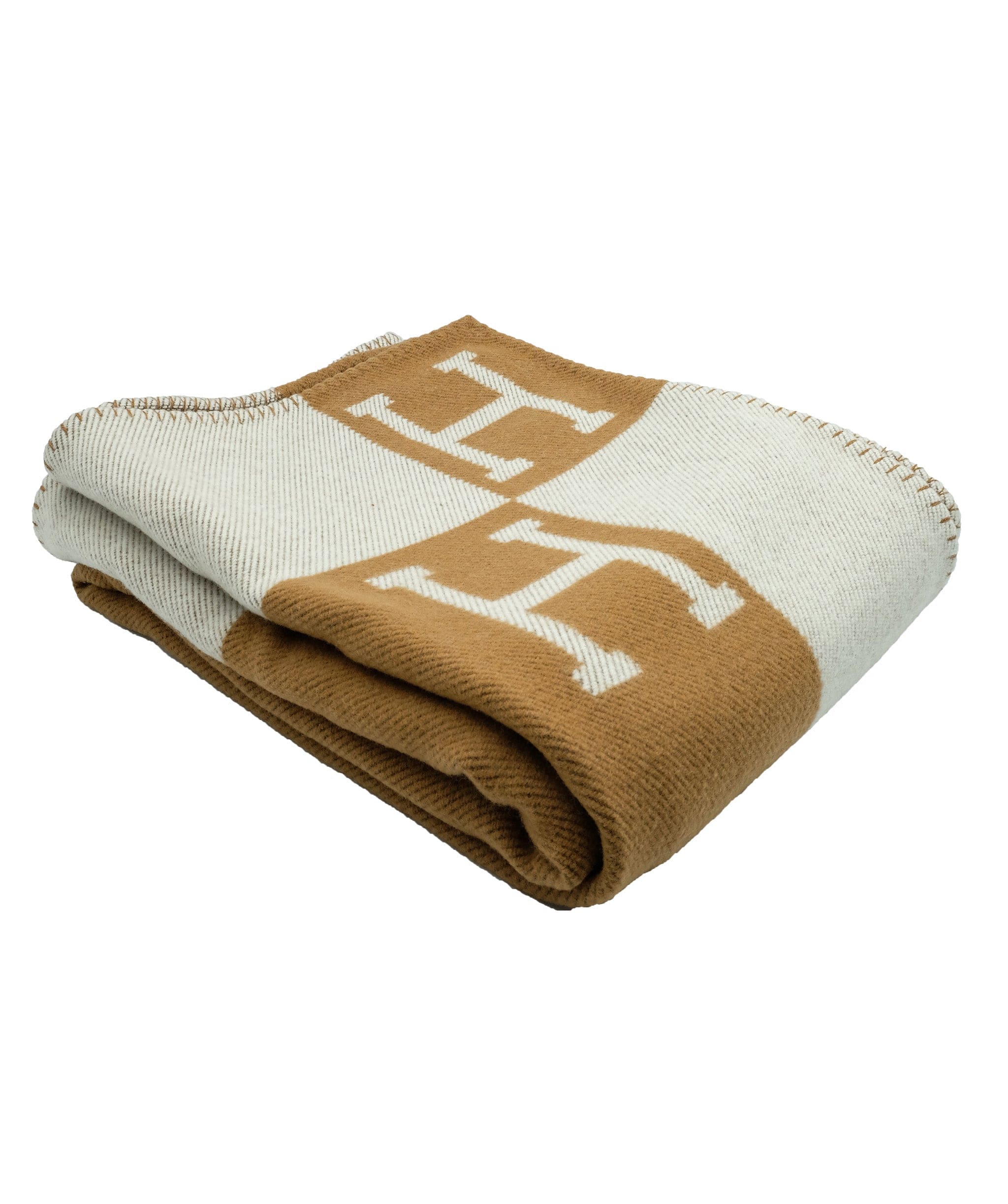 Hermès Hermes Avalon Blanket Beige RJC1379