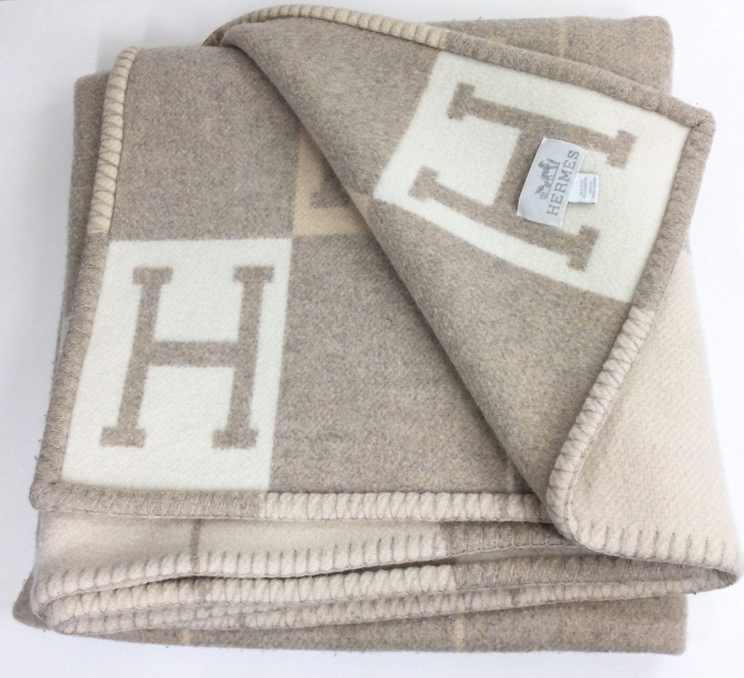 Hermès Hermes Avalon Blanket Beige Wool
 PXL2196