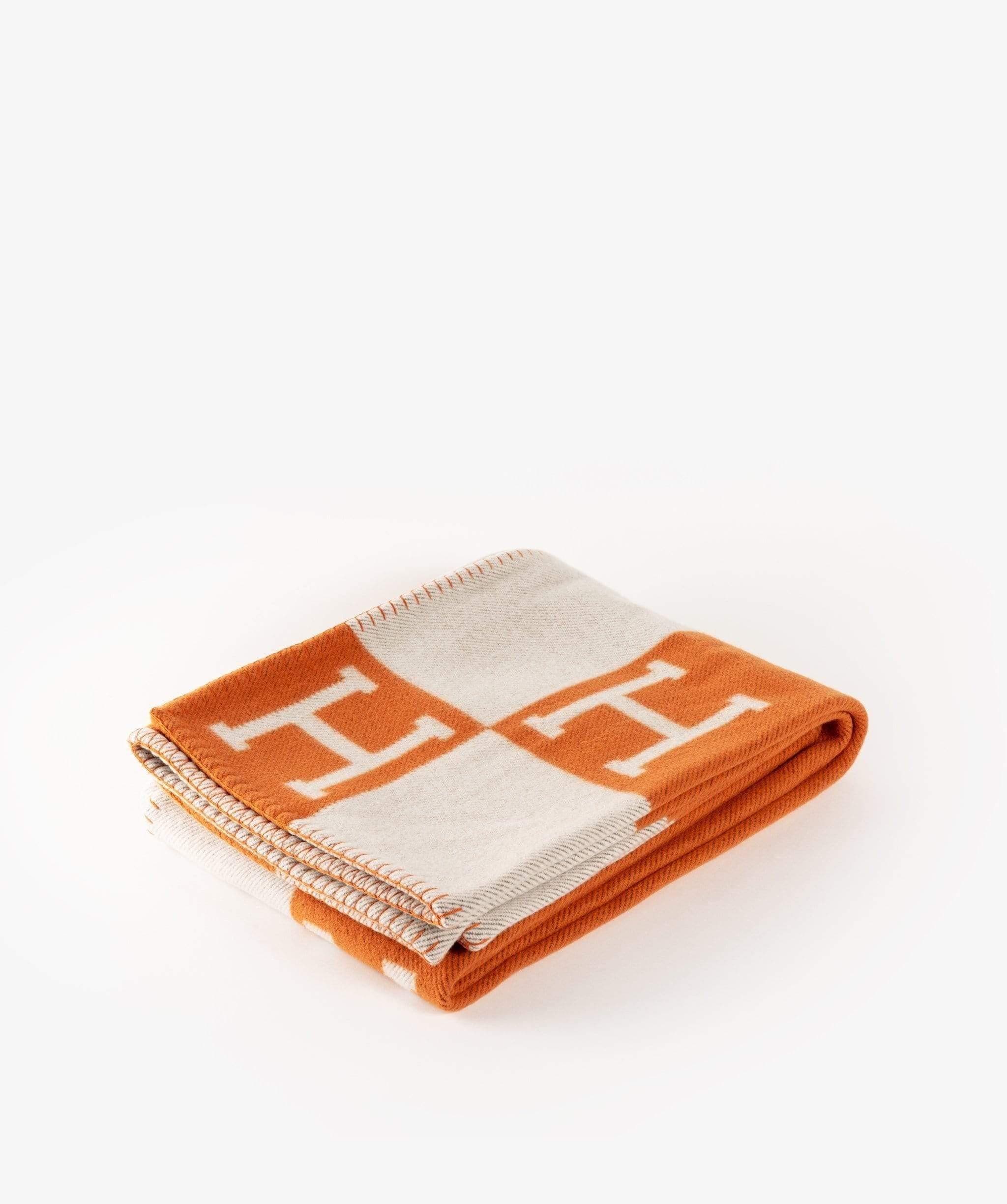 Hermès Hermes Avalon blanket orange