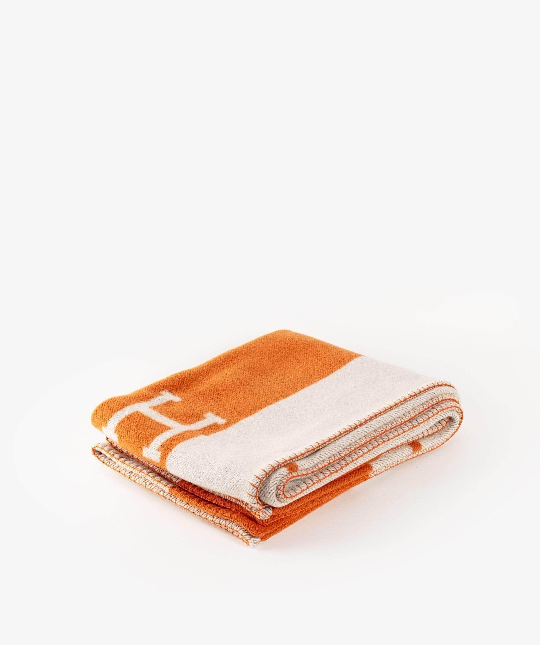 Hermès Hermes Avalon blanket orange