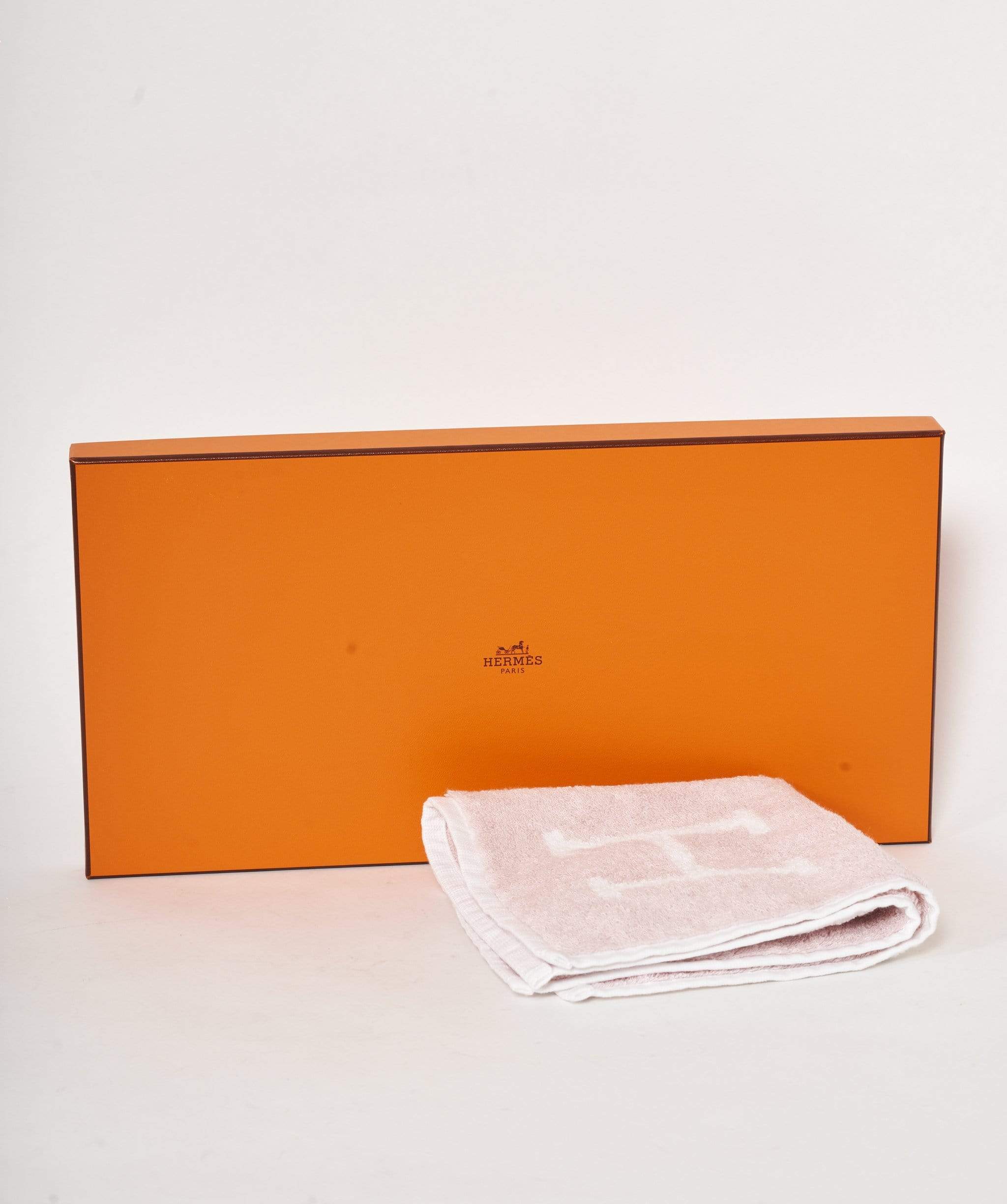 Hermès Hermes Avalon Epong white/pink hand towel