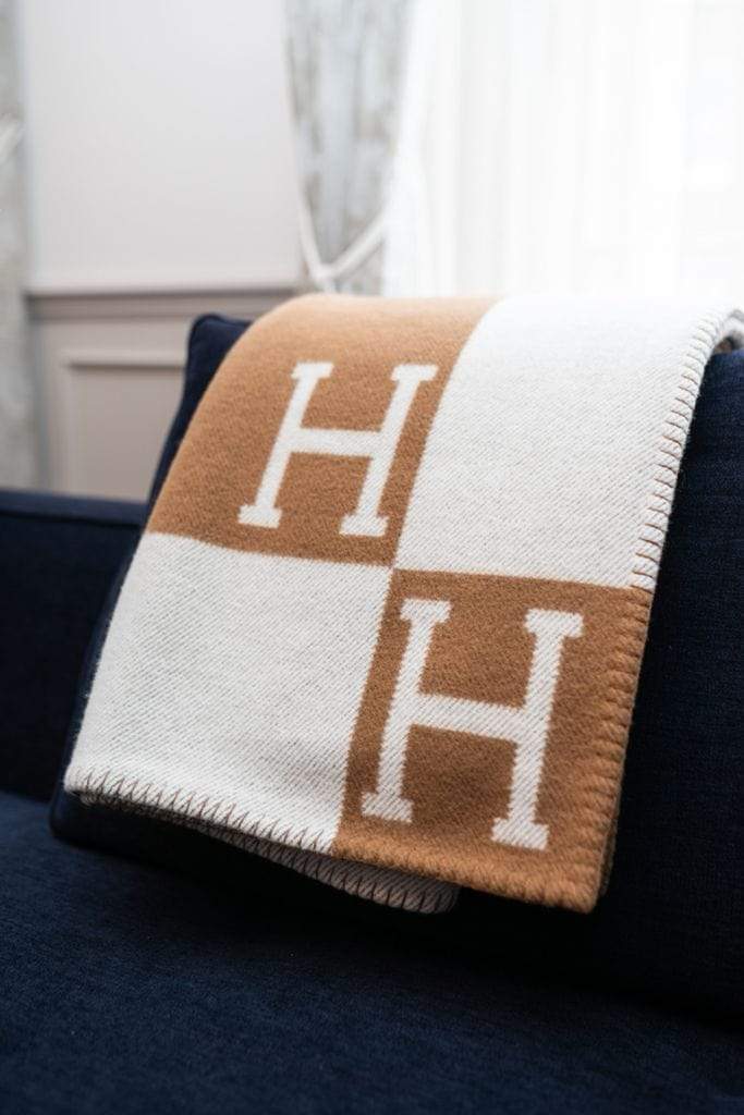 Hermès Hermes Avalon Gold Ecru Blanket - ST-BKT-27