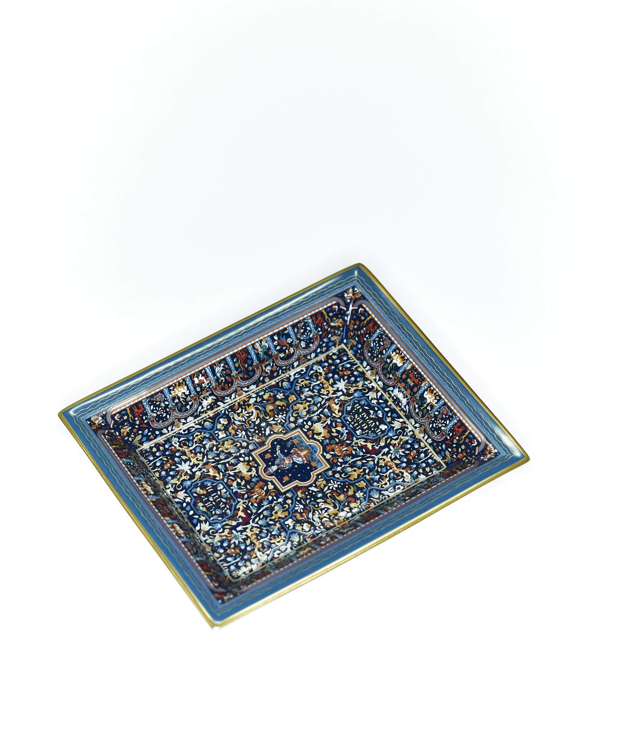 Hermès Hermès Blue / Gold Change Tray Les Jardins d'Armenie change tray