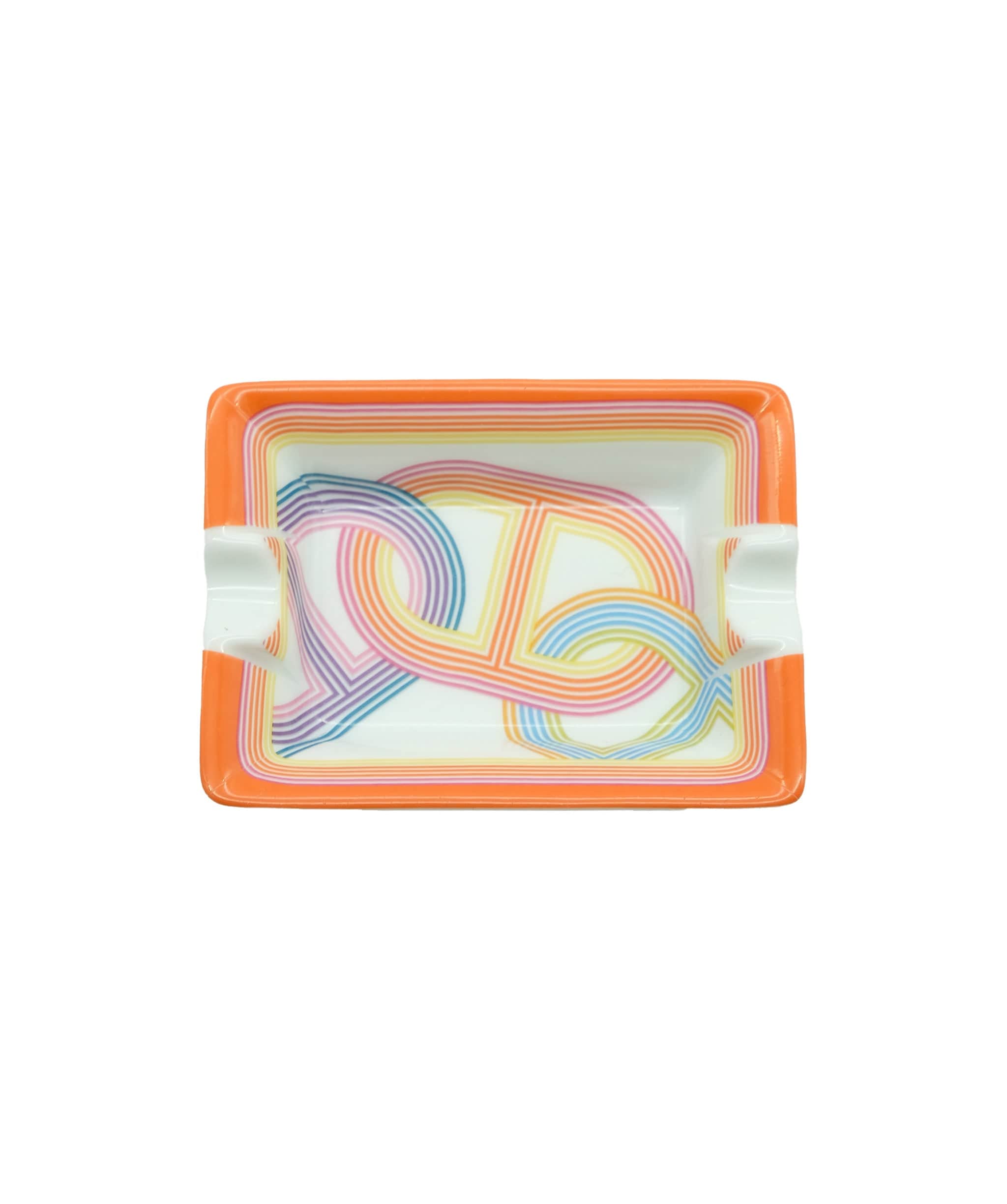 Hermès Hermes Circuit 24 Mini Ashtrays Marine/Tangerine (Set of 2) - 7853