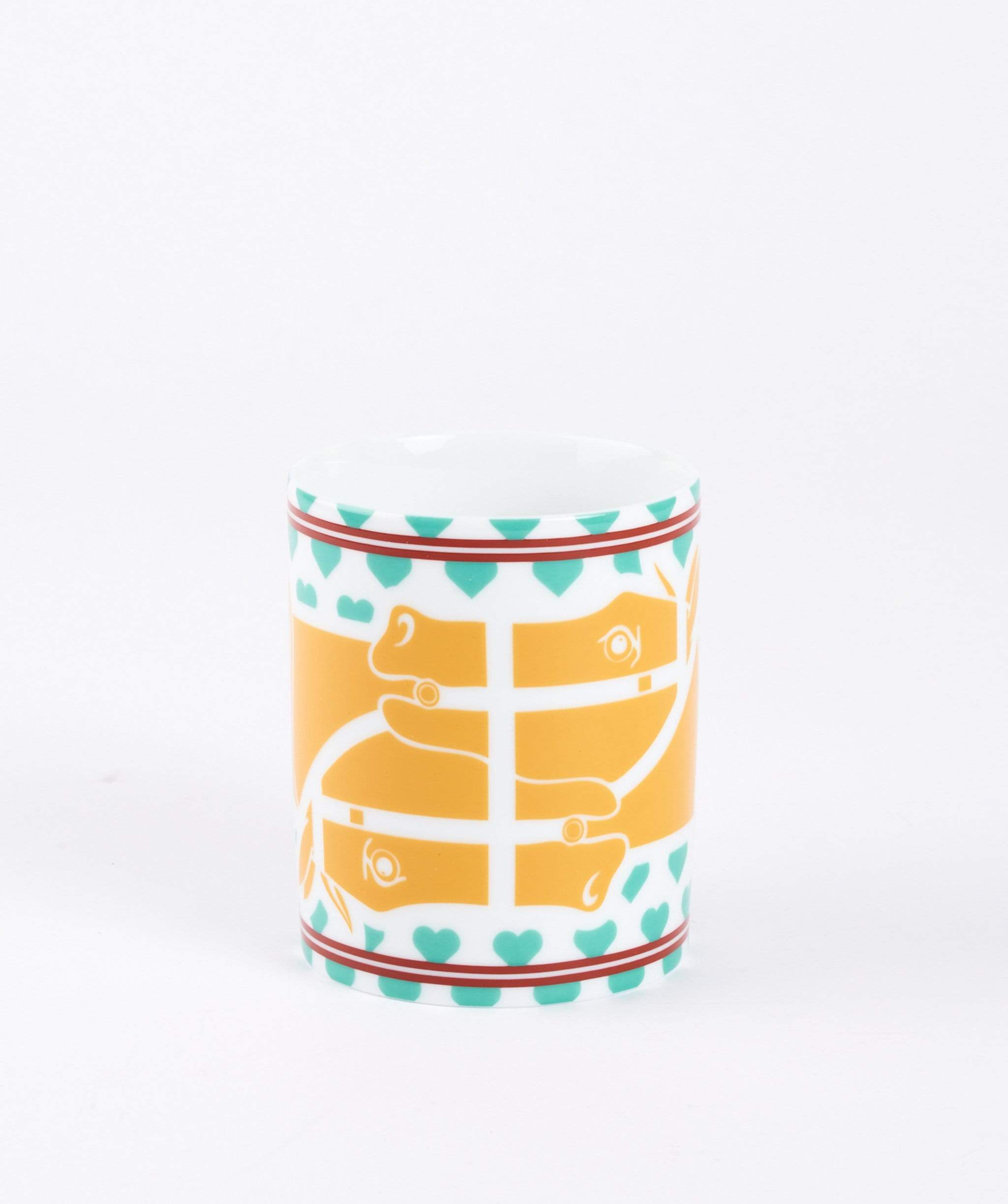 Hermès Hermes horse mug with hearts