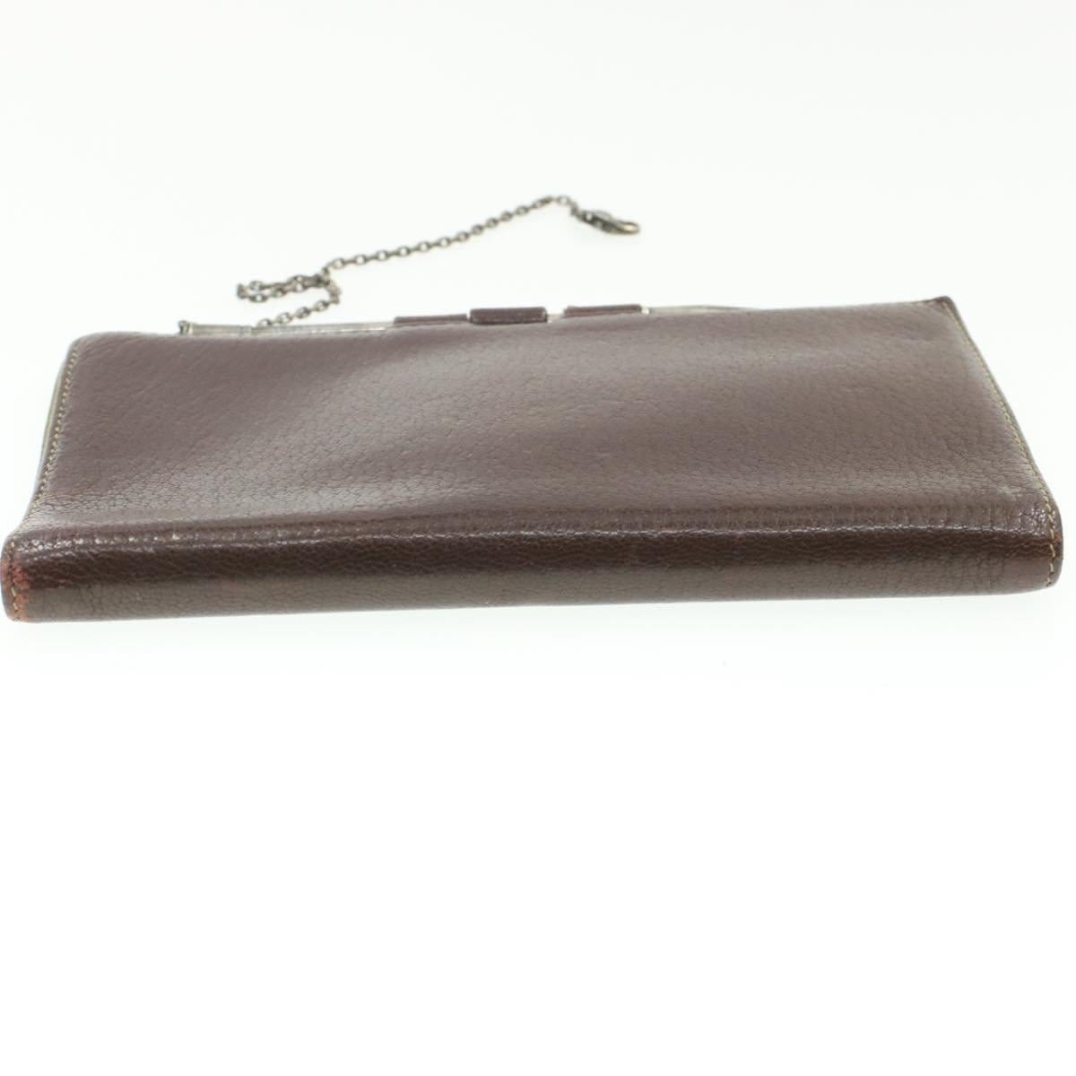 Hermès HERMES Leather Mini Notebook Cover Brown