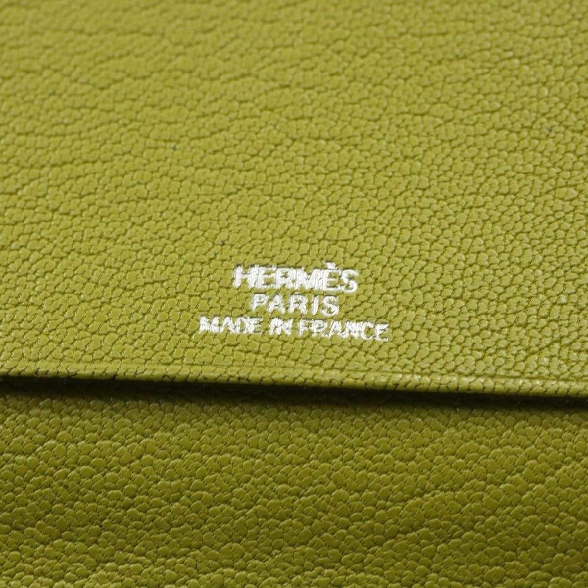 Hermès HERMES Leather Mini Notebook Cover Brown