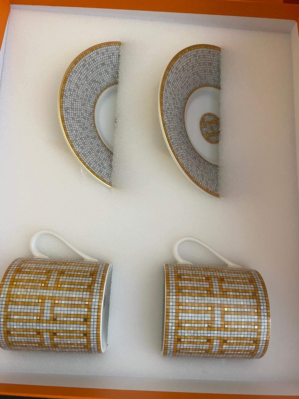 Hermès Hermes mosaique 24 platinum 2 cup set  - ASL1443