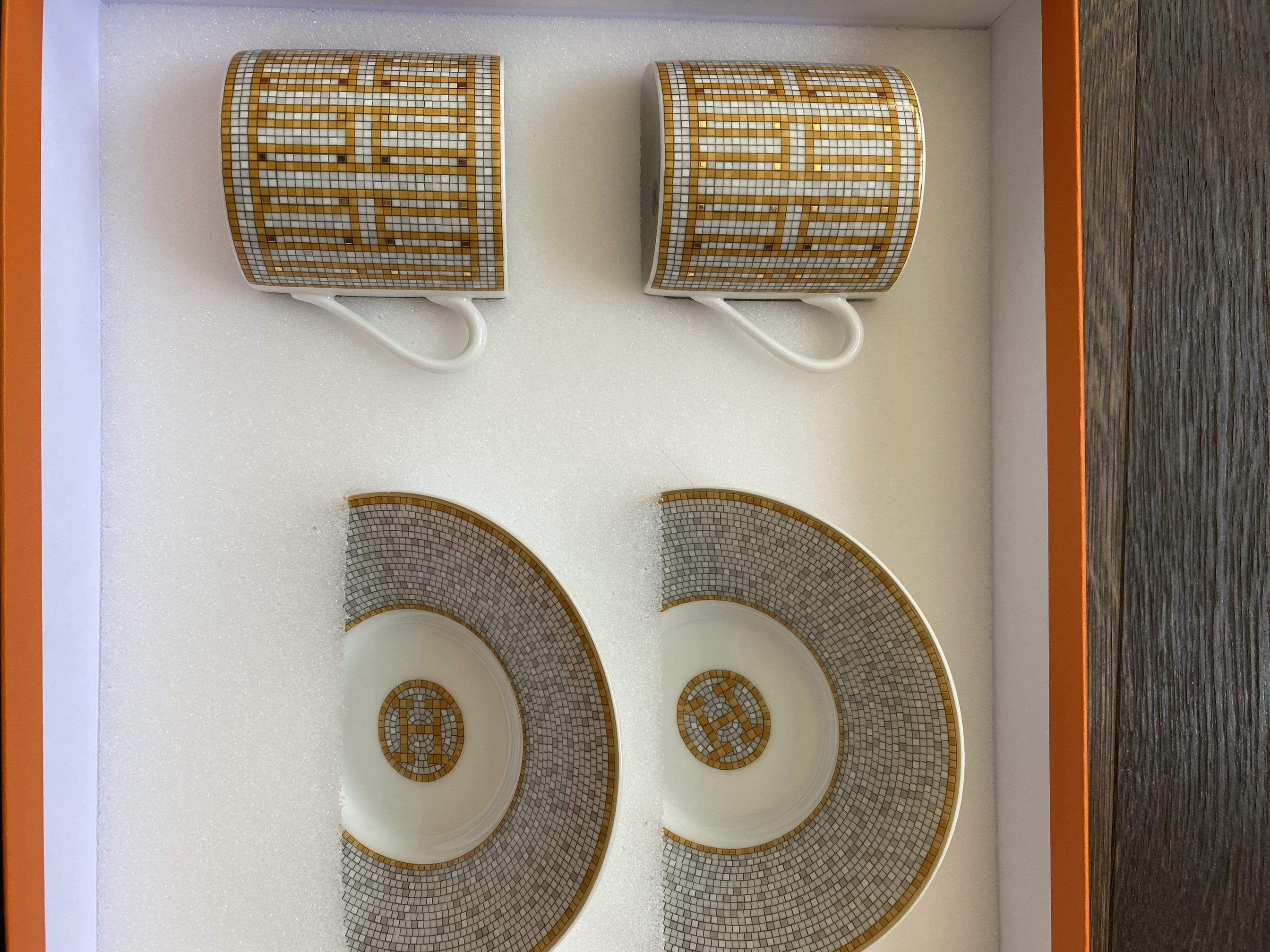 Hermès Hermes mosaique 24 platinum 2 cup set  - ASL1443